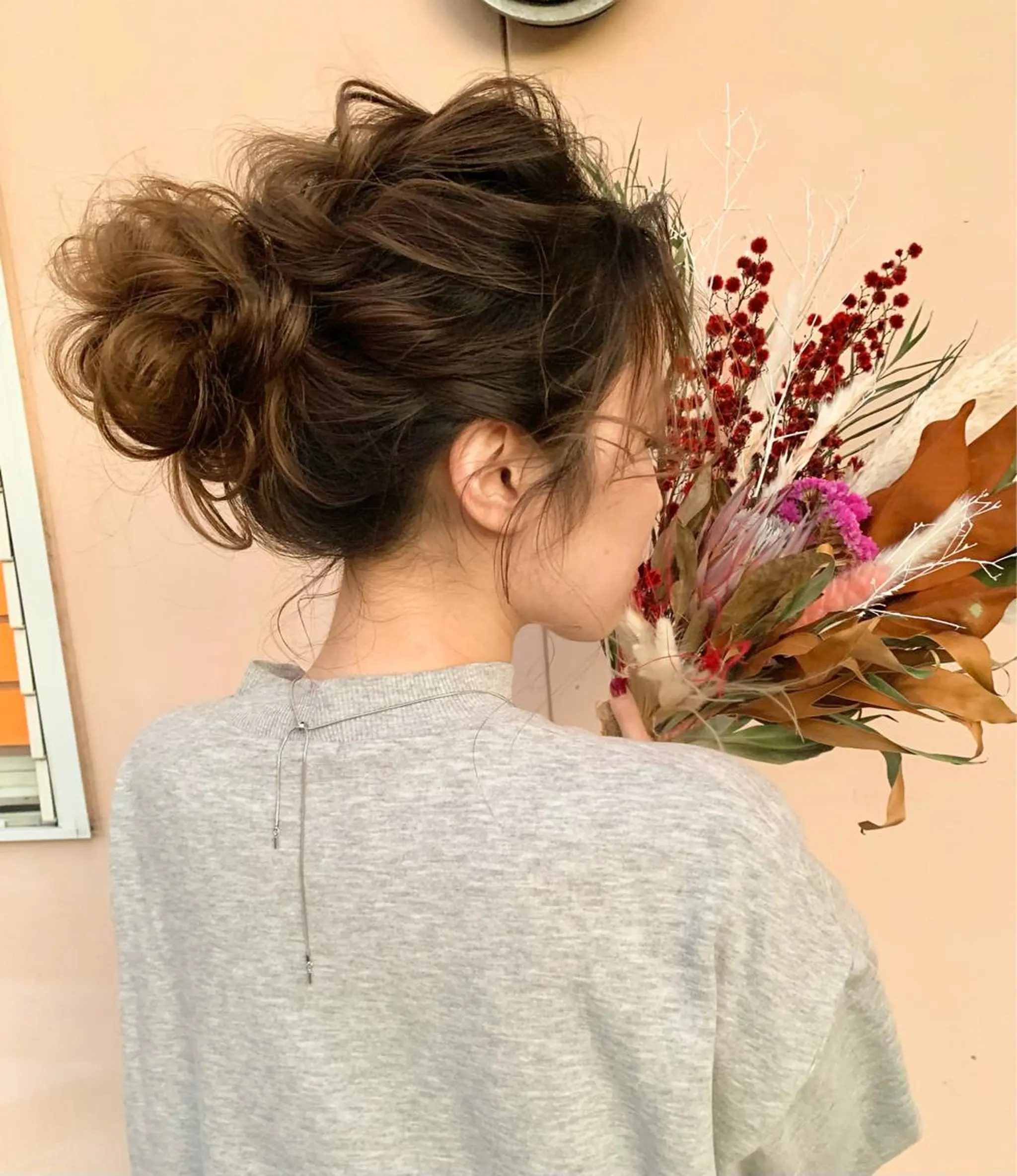 セミロング お団子ヘア River,Land所属・yui .のヘアスタイル