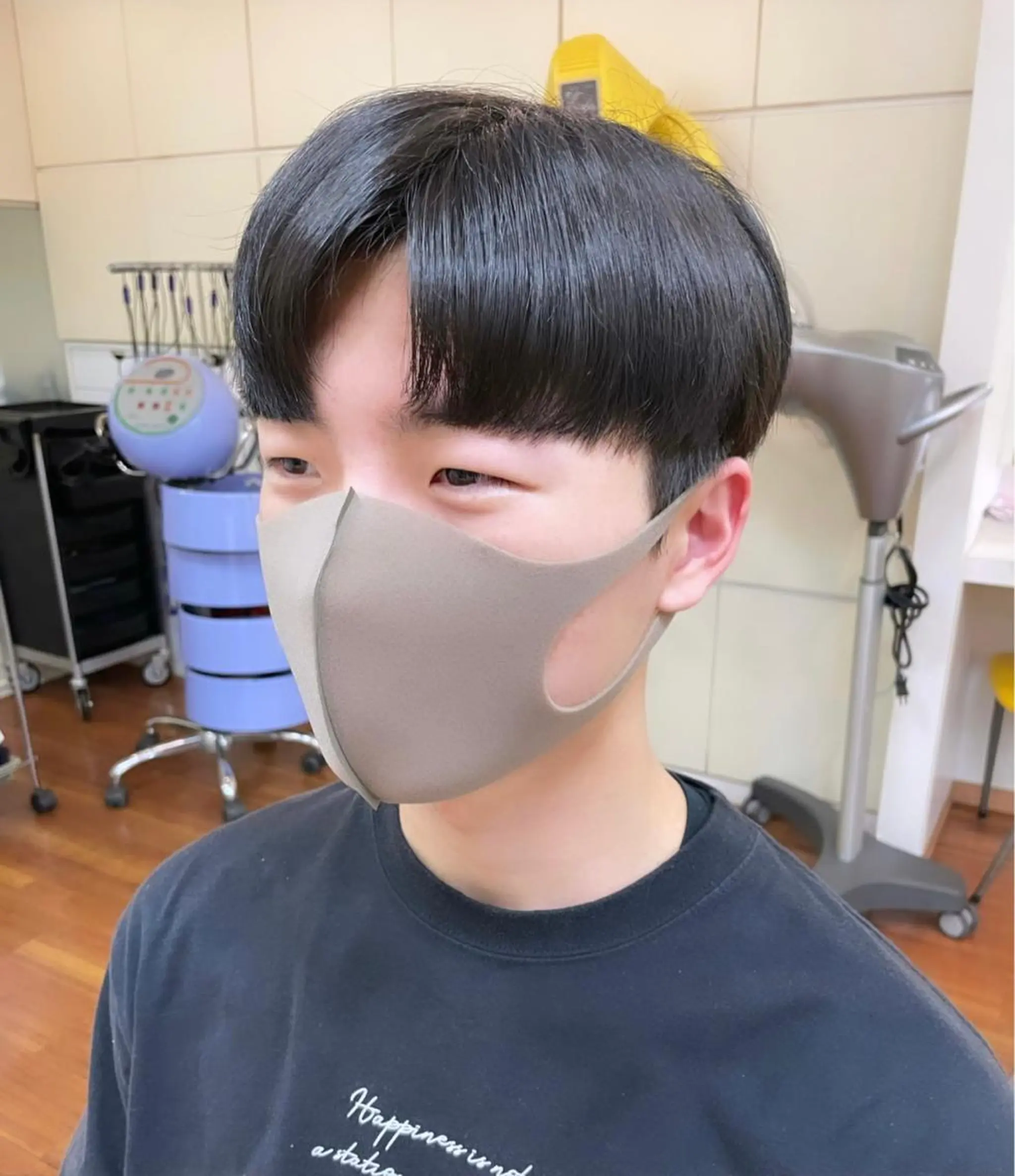 ショート メンズ アップバング センターパート コンマヘア メンズ韓国風 マッシュ 💎メンズヘア特化 💎🦋野木祐輔のヘアスタイル