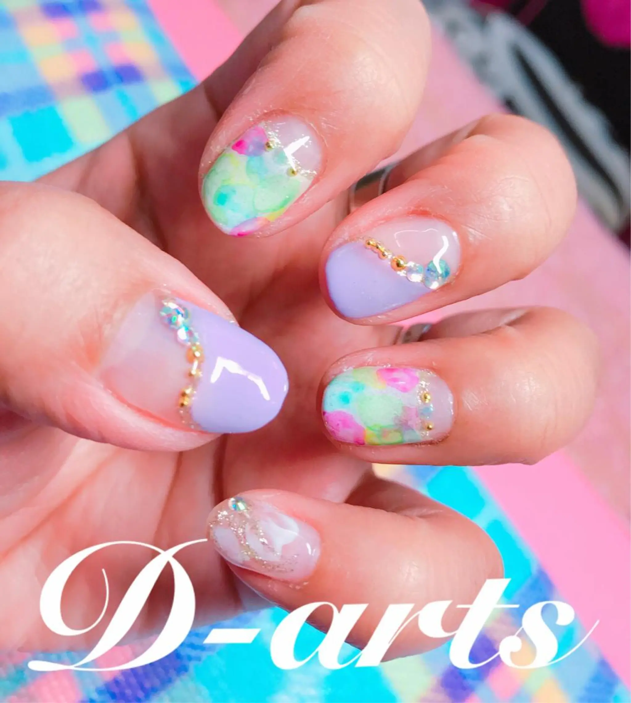 ネイル 長さ出し メンズネイル 持ち込み スカルプネイル 春ネイル S&S 村田小百合のネイルデザイン