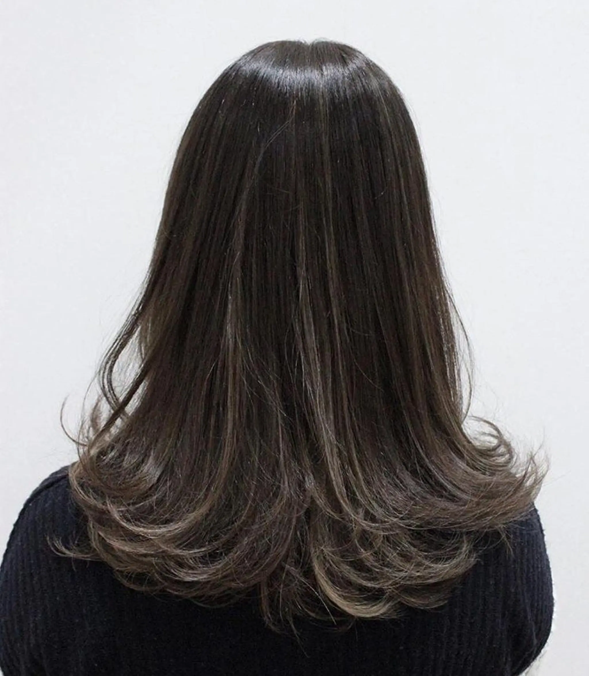 ミディアム ハイライト 所渉/韓国レイヤー /ウルフカットのヘアスタイル