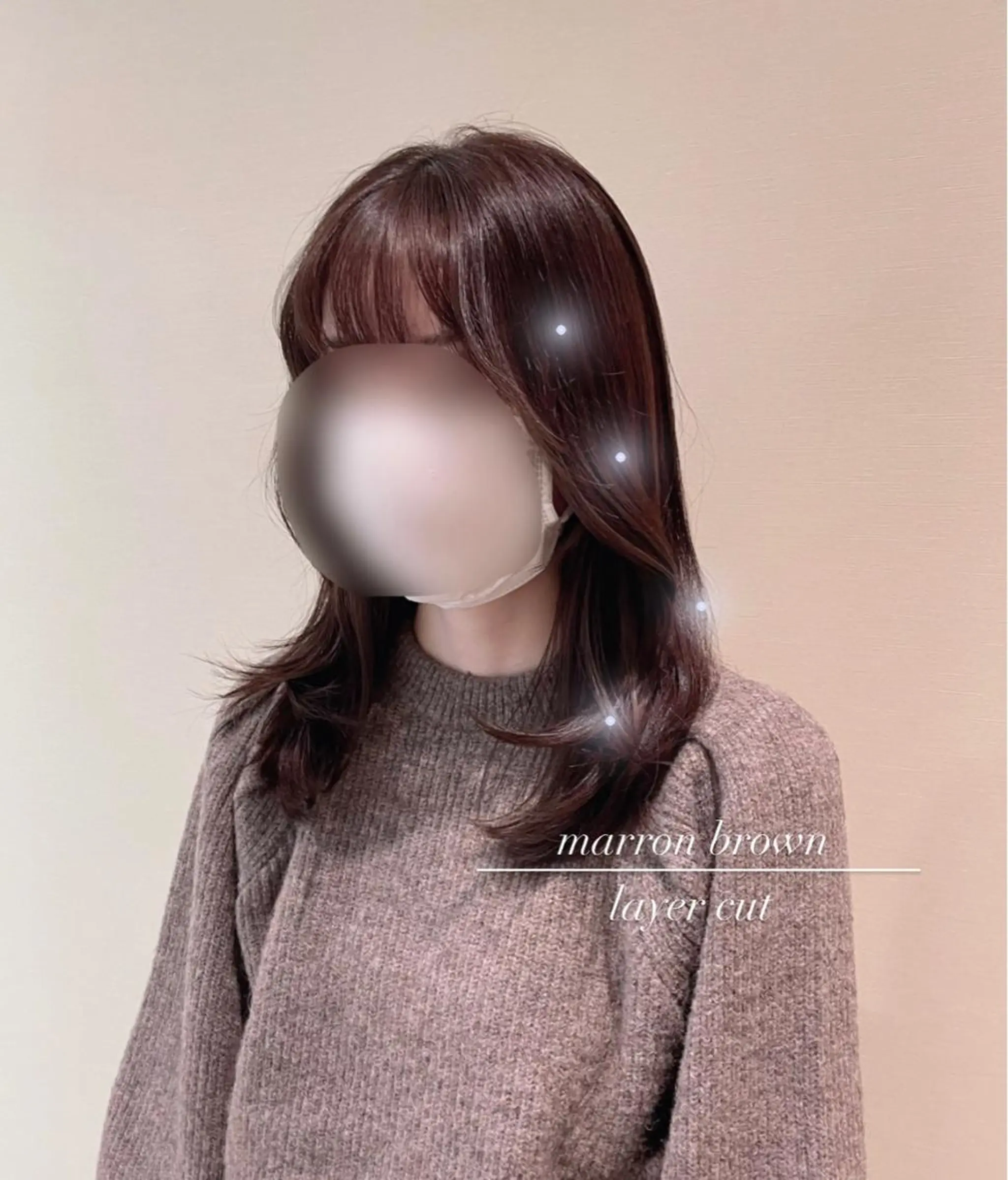 セミロング カラー ヘアアレンジ Ella所属・nana【艶髪】/ レイヤー/縮毛矯正のヘアスタイル