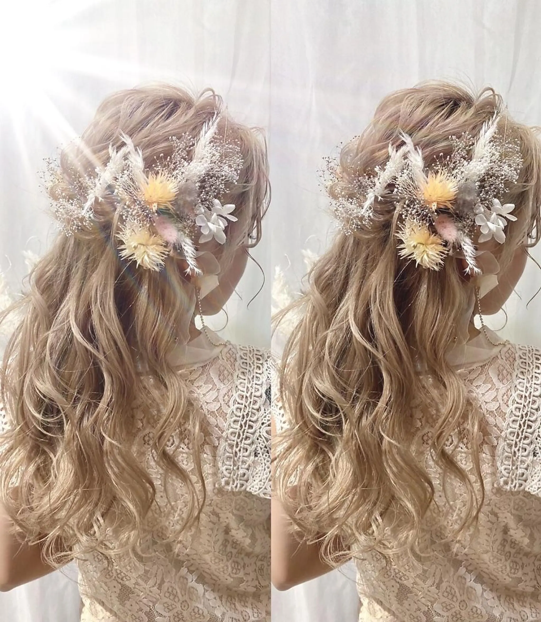 セミロング ヘアアレンジ ヘアセット lien ヘアサロンリアンのヘアスタイル