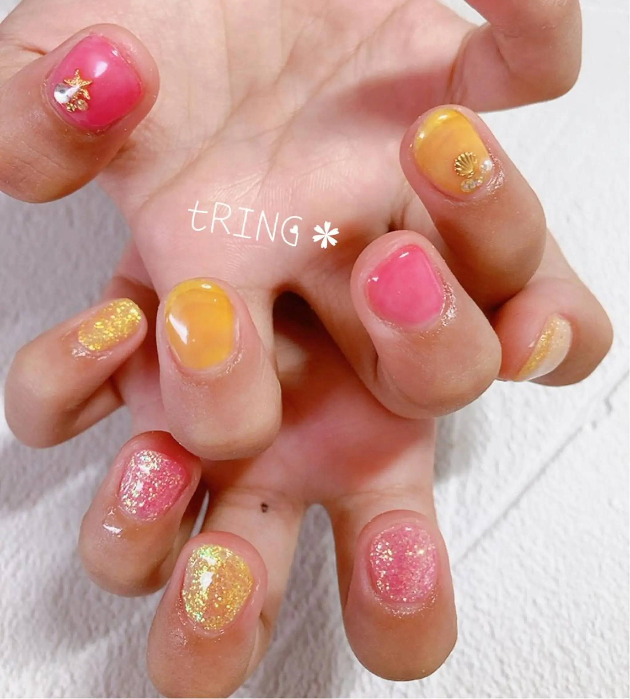 ネイル ハンドネイル tRING＊ しいの木台のネイルデザイン
