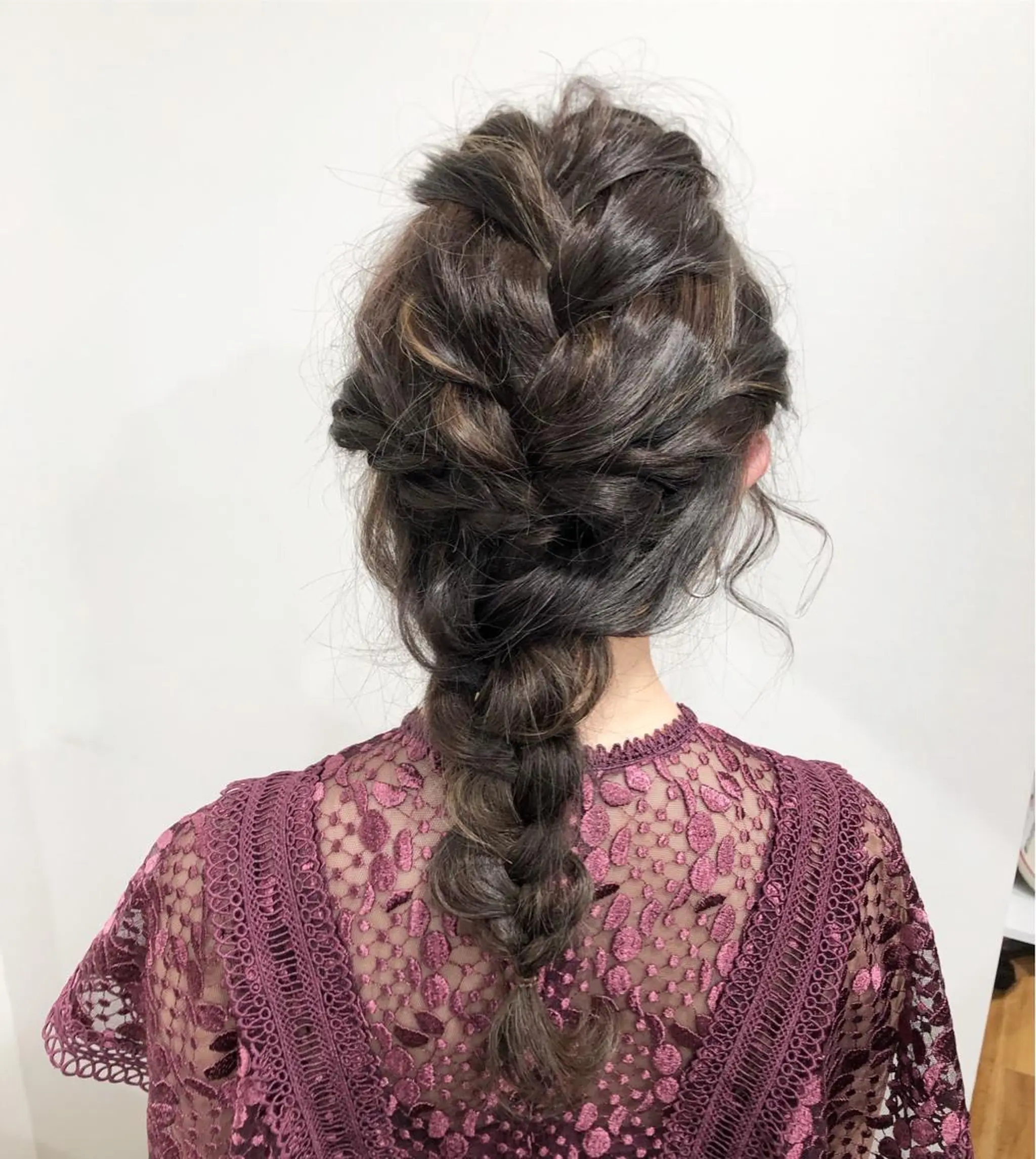 セミロング カラー ヘアアレンジ グレージュ ハイライトカラー ハイライト カット ヘアカラー Le/a谷町 野上幹太のヘアスタイル