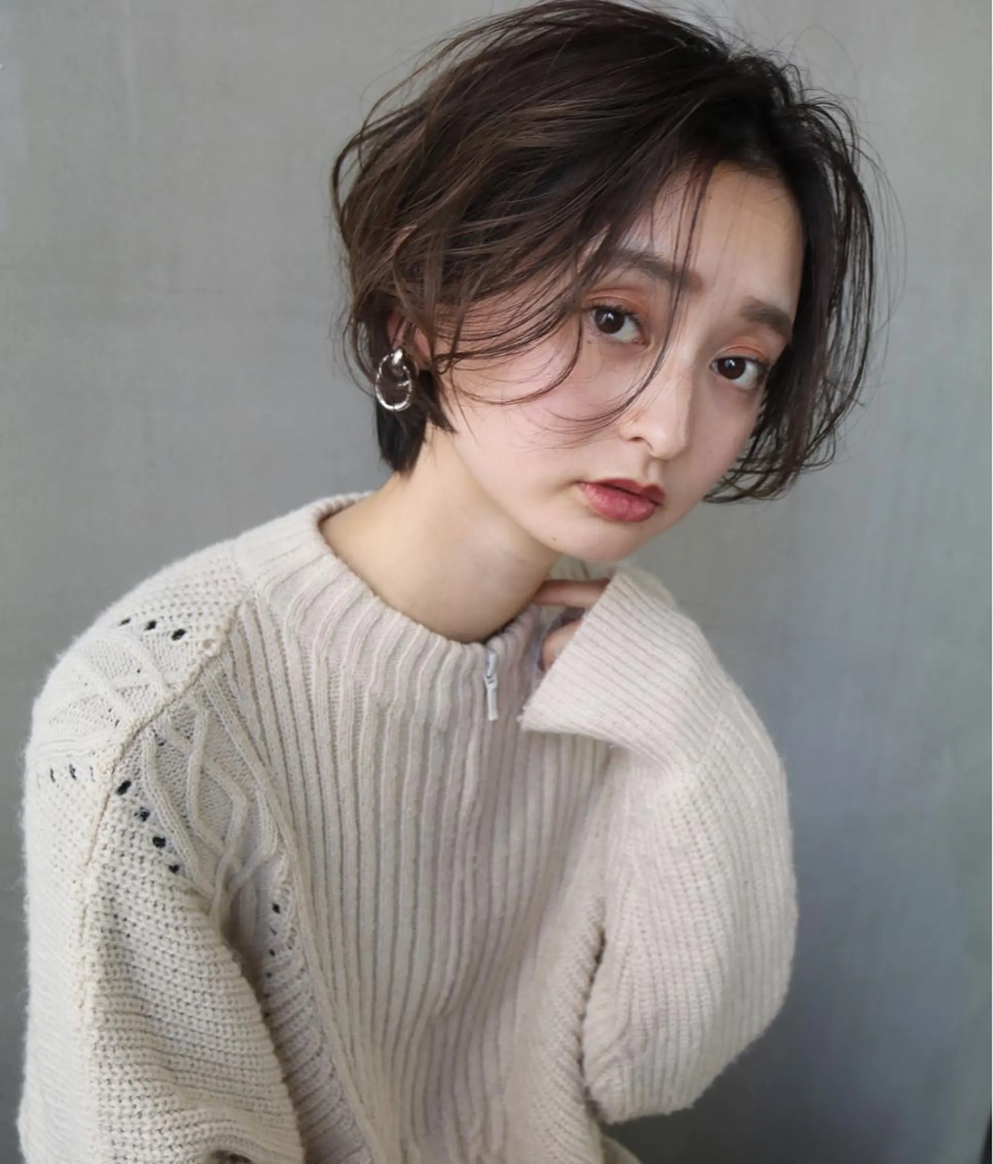 ショート カラー ショートボブ ボブ ショートヘア SALOWIN梅田茶屋町店所属・ウルフレイヤーカット /チヒロのヘアスタイル