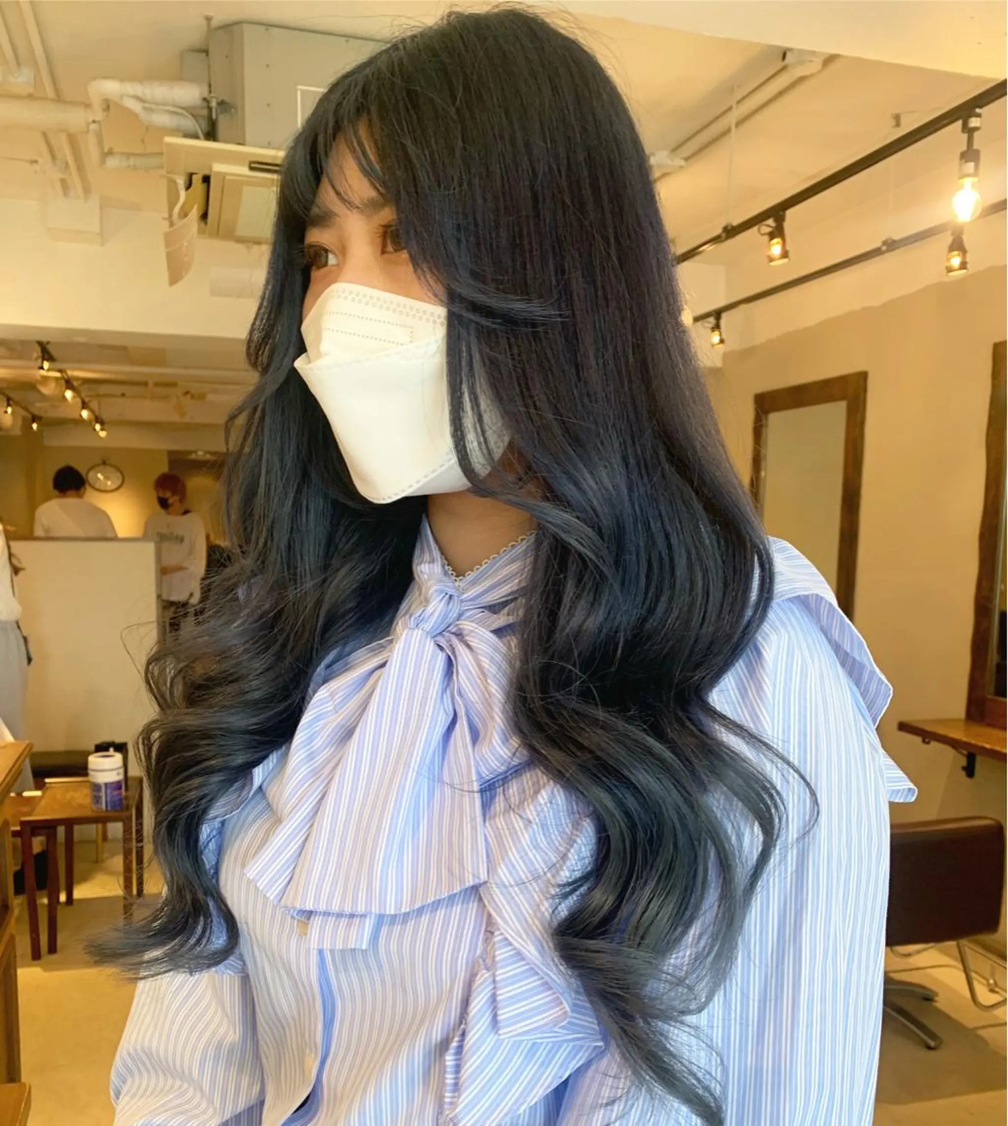 ロング カラー カット ヘアカラー トリートメント ヘッドスパ 透明感/オリーブ/ グレージュ/YUKAのヘアスタイル