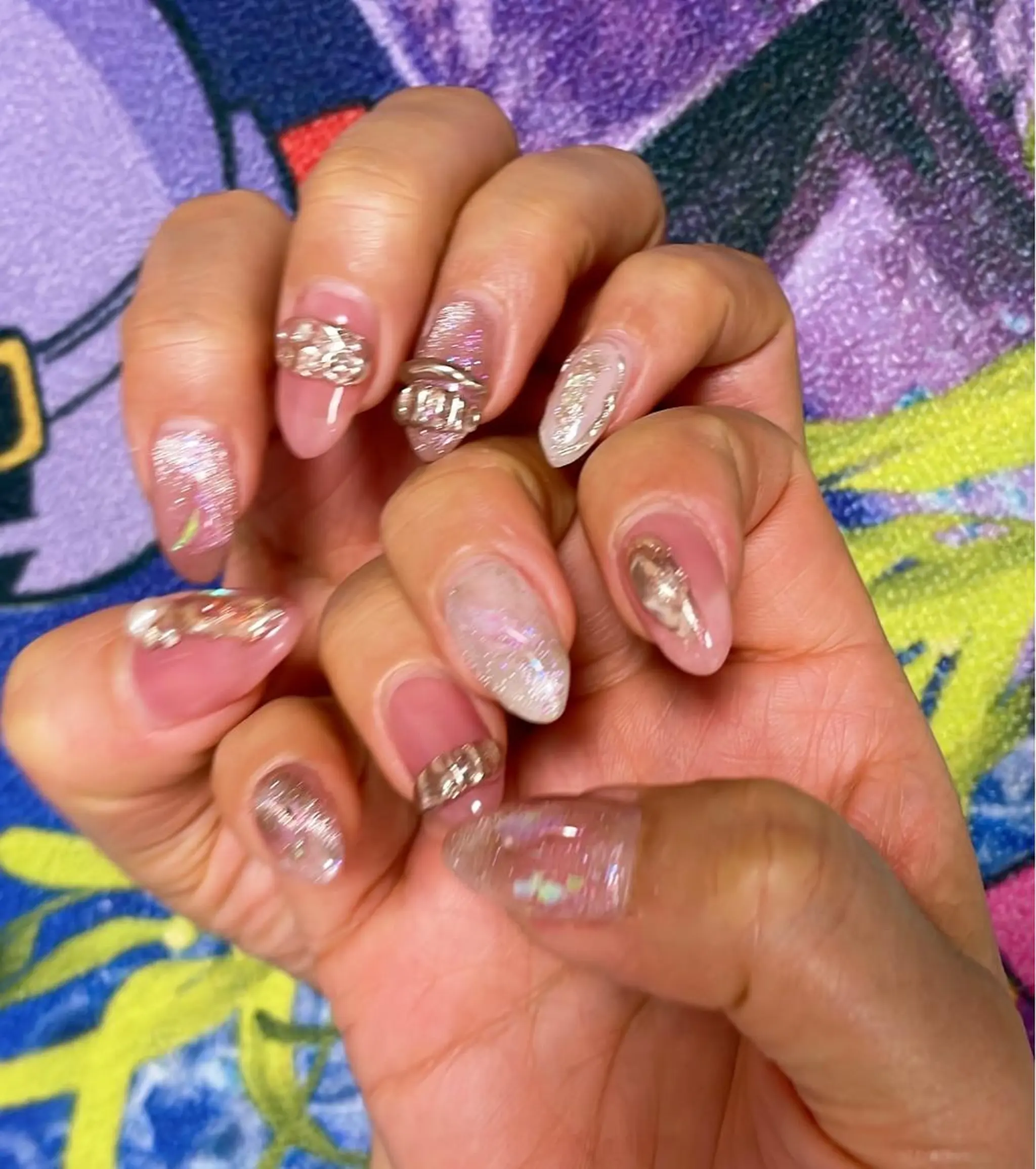 ネイル キラキラネイル マグネットネイル ハンドネイル SYU NAILのネイルデザイン