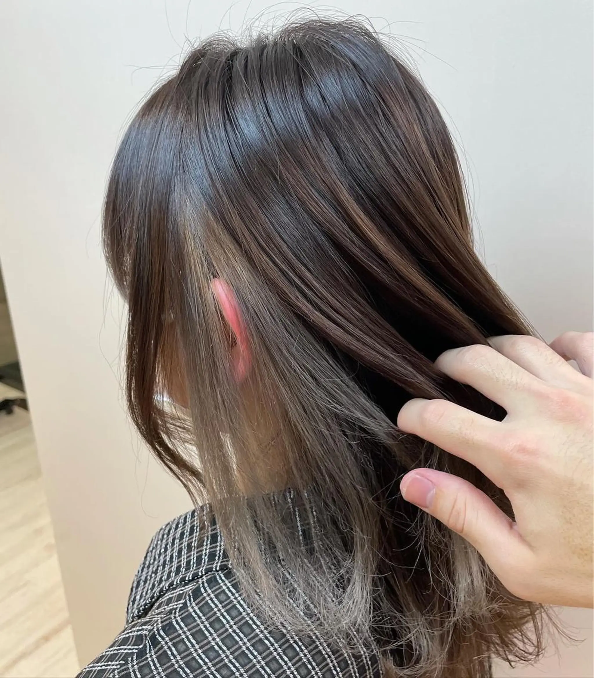 セミロング カラー 淡路上新庄/髪質改善 .艶カラー/野口春貴のヘアスタイル