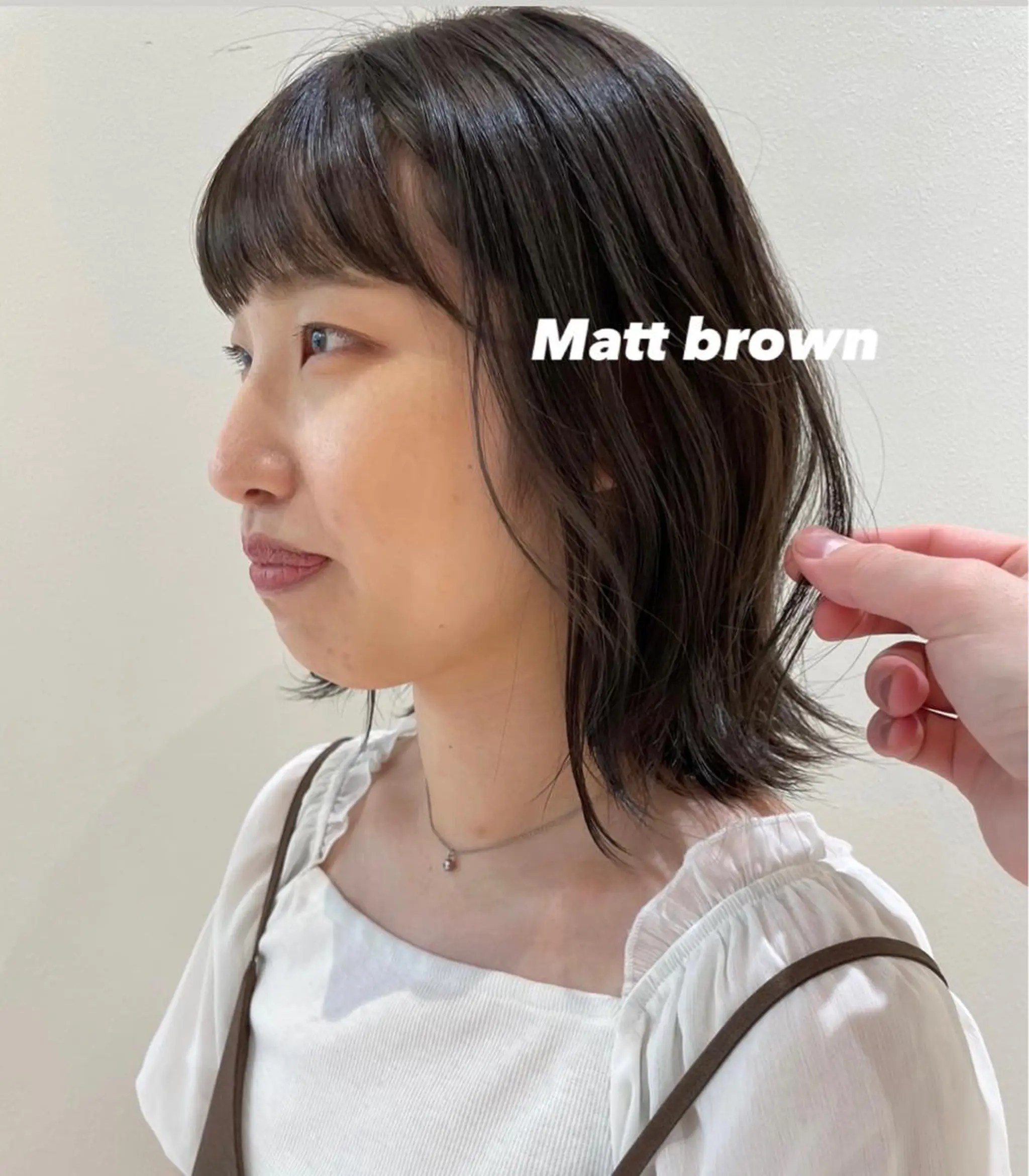 ミディアム k-twoたき✨艶感 カラー／美髪矯正のヘアスタイル