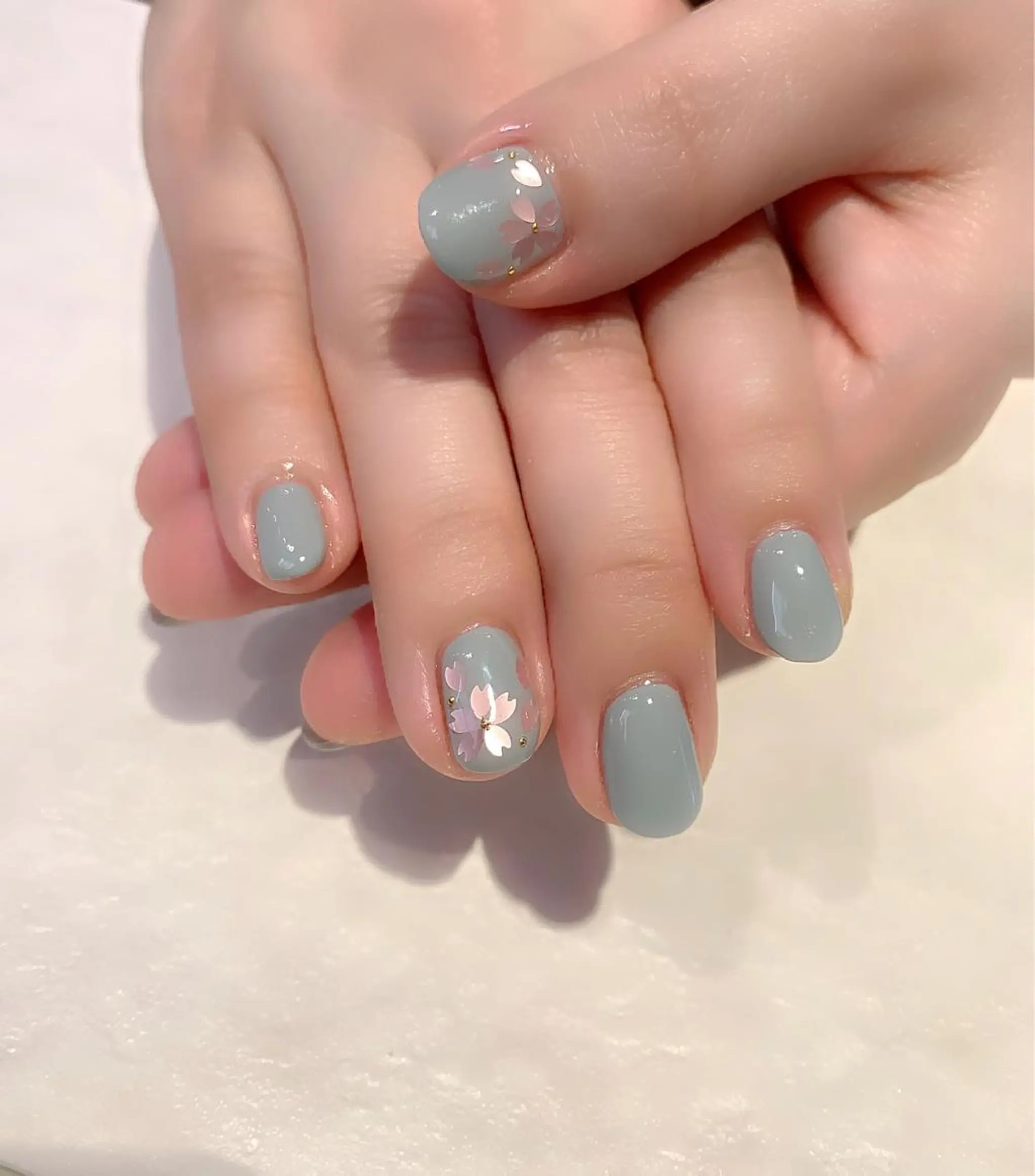 ネイル アートネイル 桜ネイル 三村 綾のマツエク・マツパデザイン