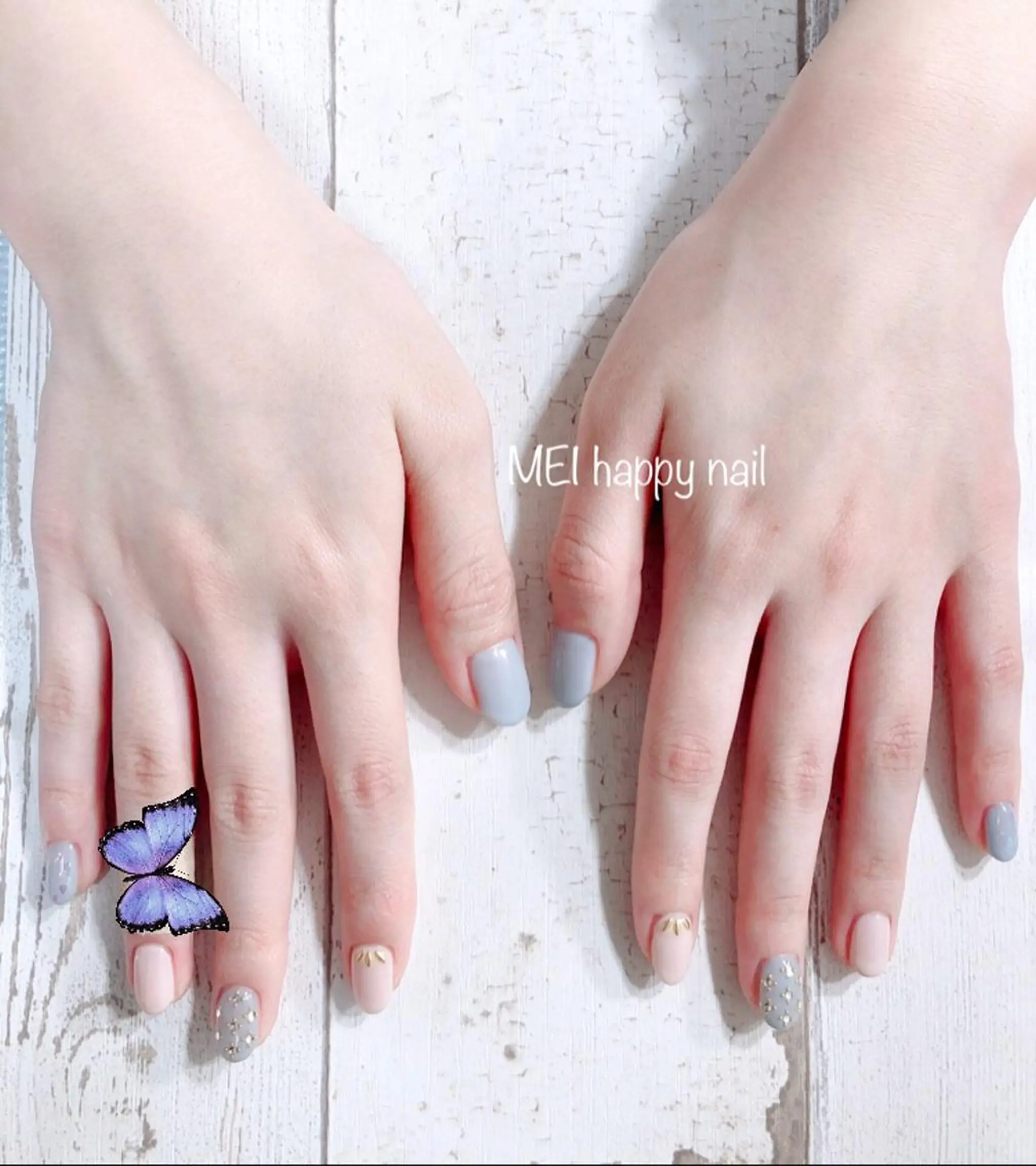 ネイル 北浦和 自爪育成ケアのネイルデザイン