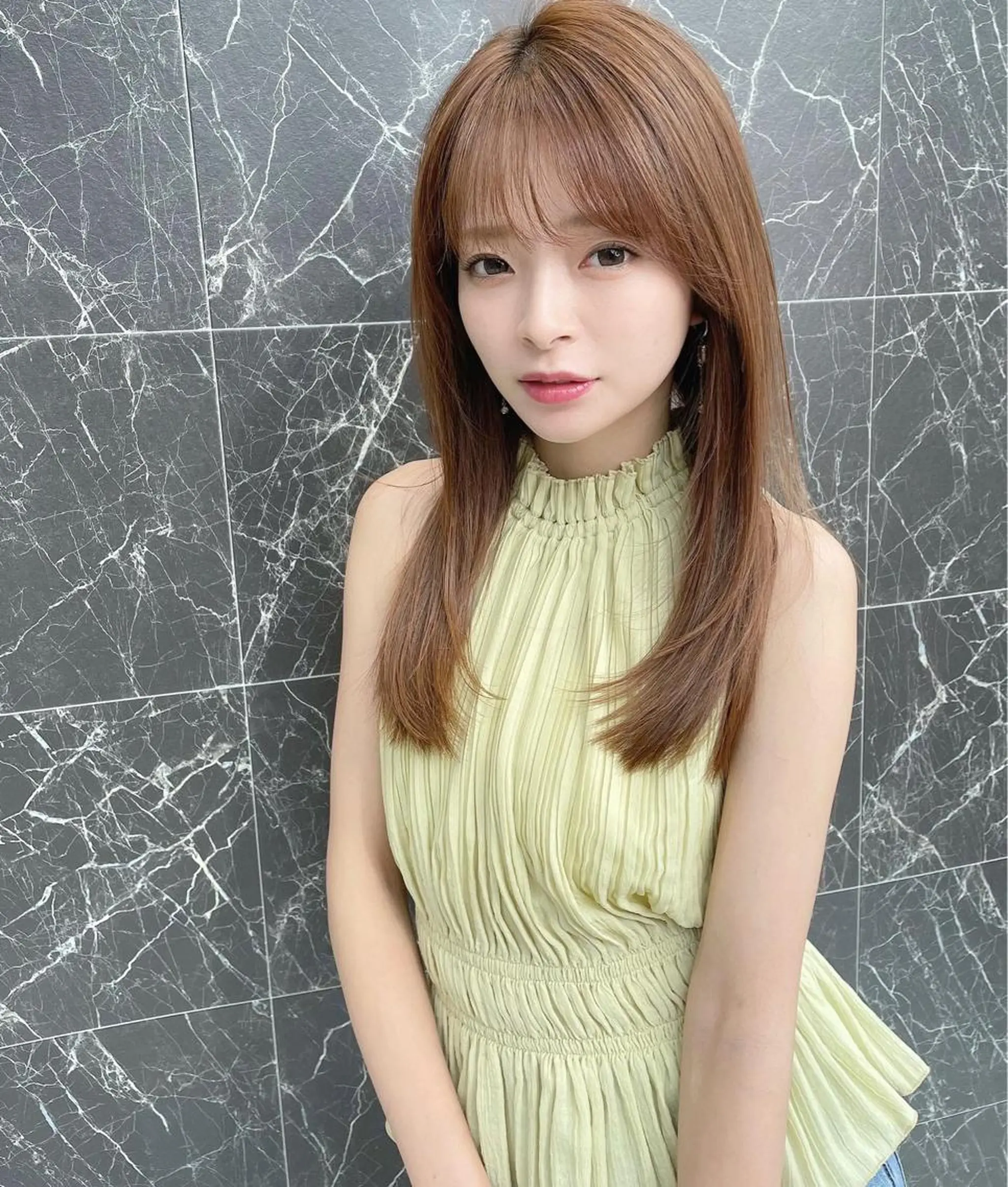 セミロング チダアキフミ Ash大森のヘアスタイル