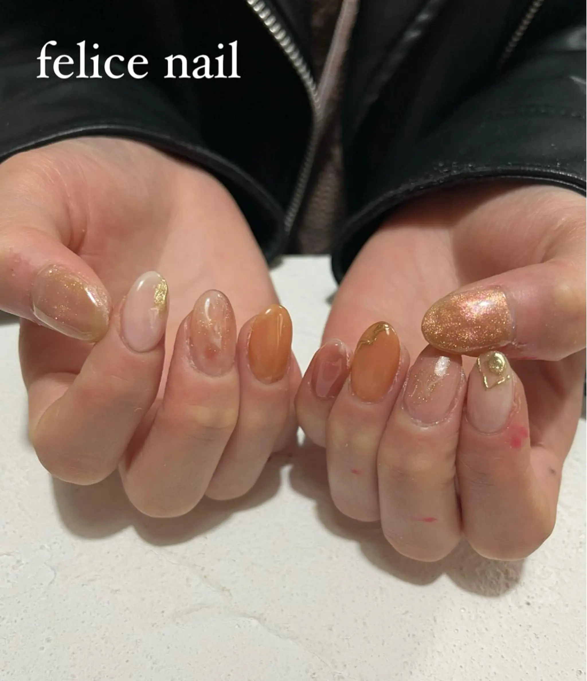 ネイル ジェルネイル ニュアンスネイル オフィスネイル パラジェル 春ネイル felice nailのネイルデザイン