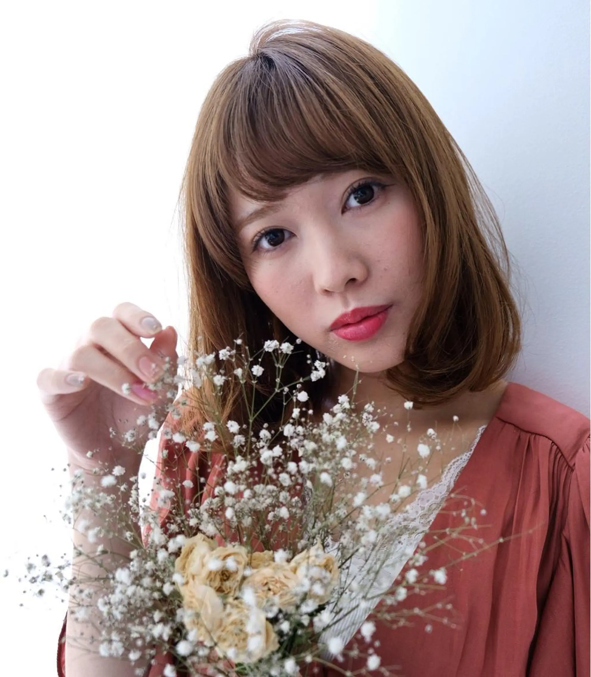 ミディアム カット ヘアカラー トリートメント SALOWIN 銀座一丁目店所属・髪質改善/縮毛矯正 🎀小林 唯 🎀のヘアスタイル