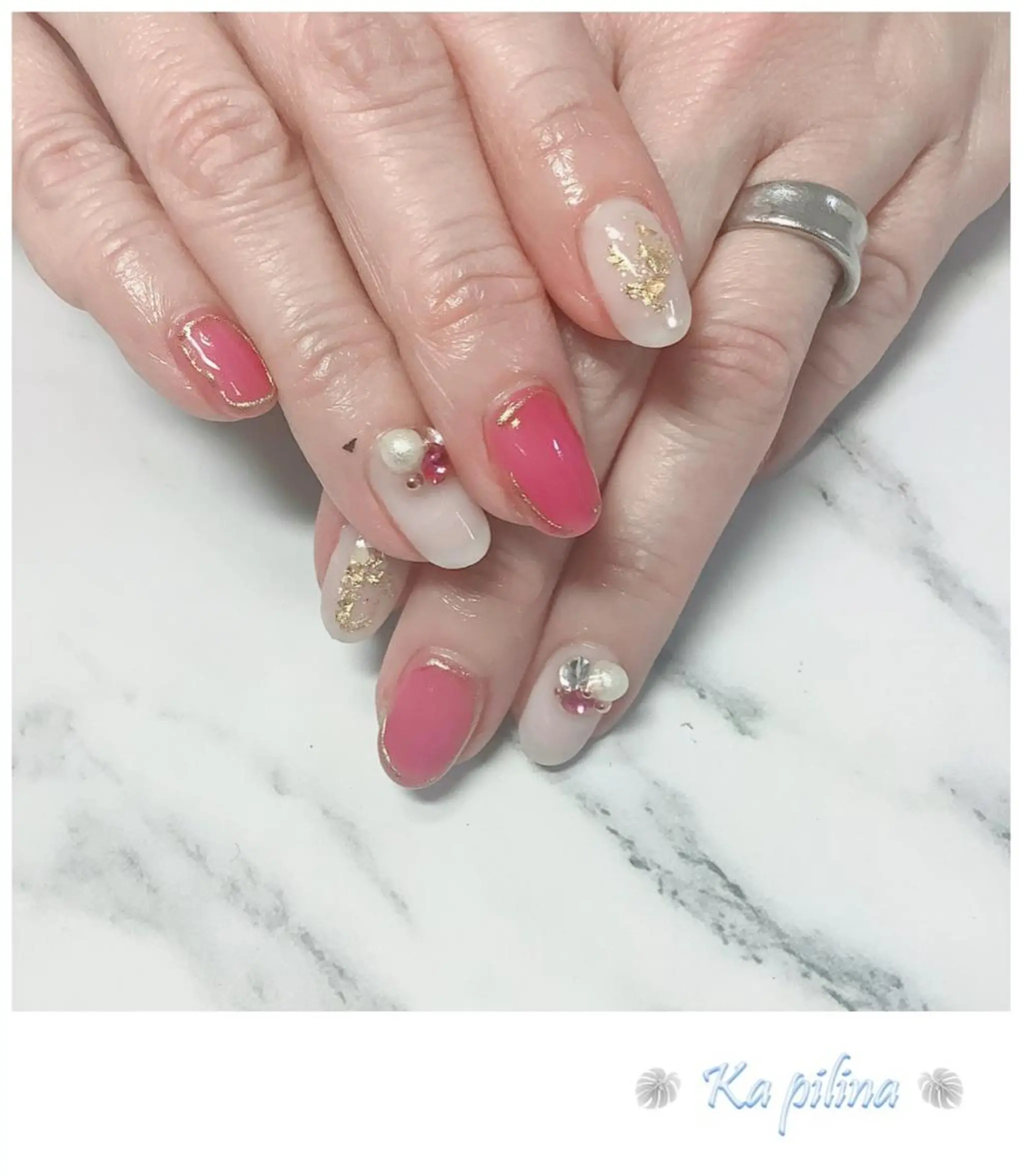 ネイル ニュアンスネイル ピンク Nail salon Ka pilinaのネイルデザイン