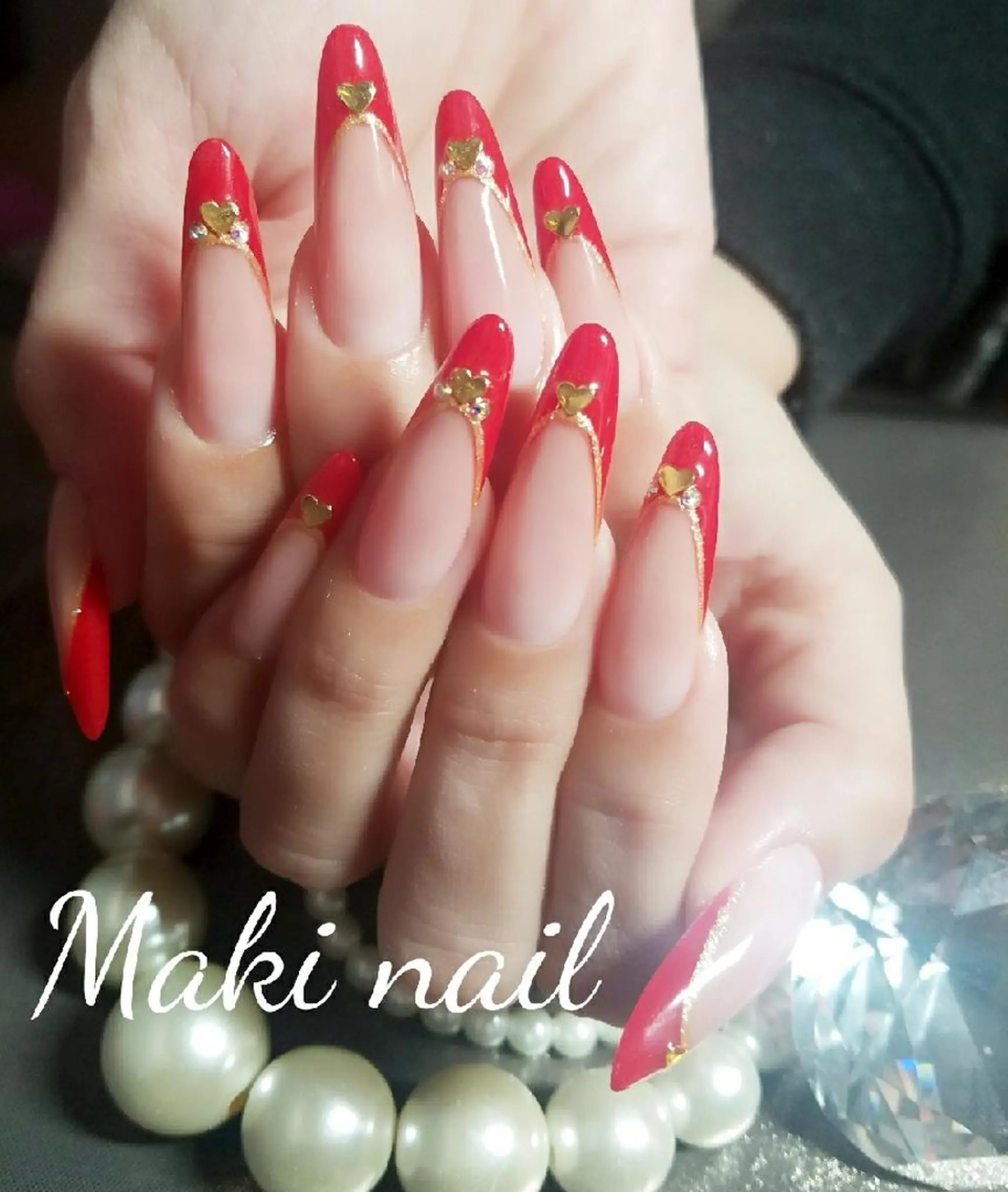 ネイル ロング フレンチネイル スカルプネイル   MAKI NAILのネイルデザイン