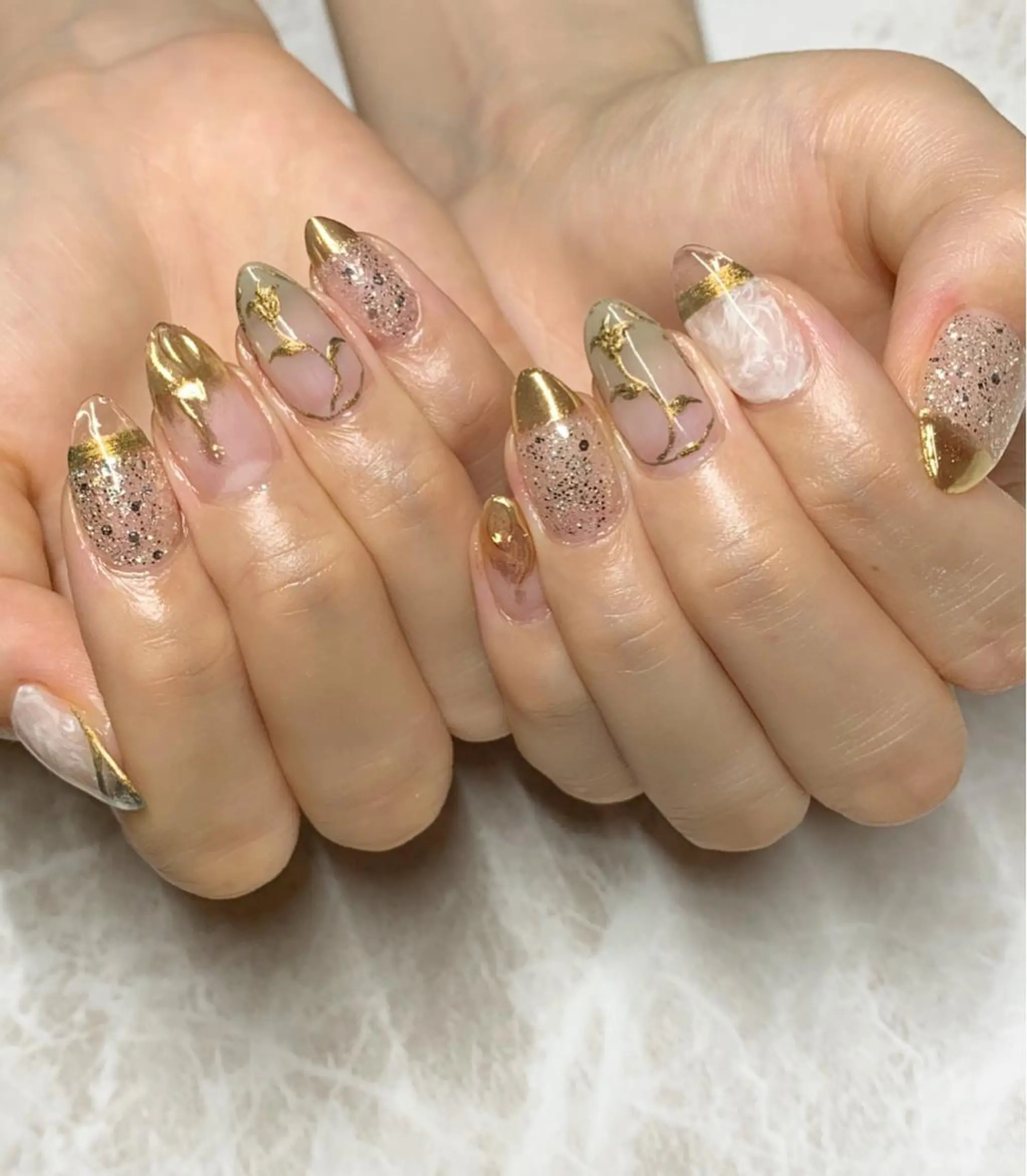 ネイル 長さ出し 持ち込み Nail salon Ramo所属・松田 祥子のネイルデザイン