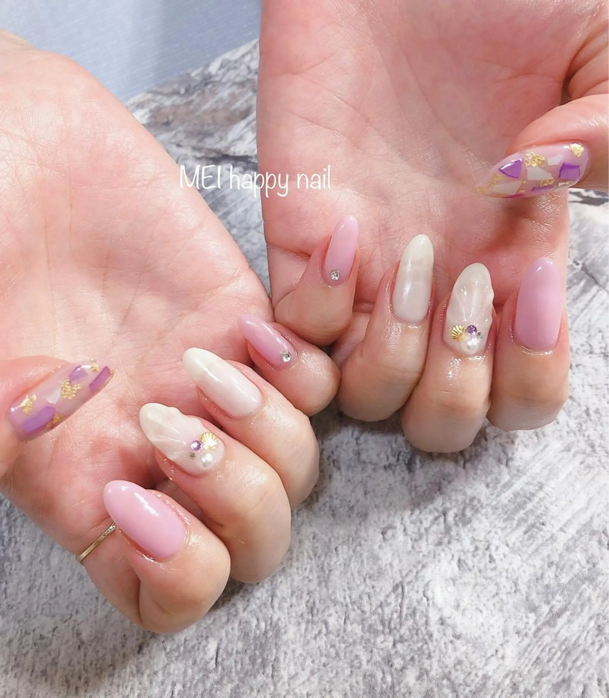 ネイル 北浦和 自爪育成ケアのネイルデザイン