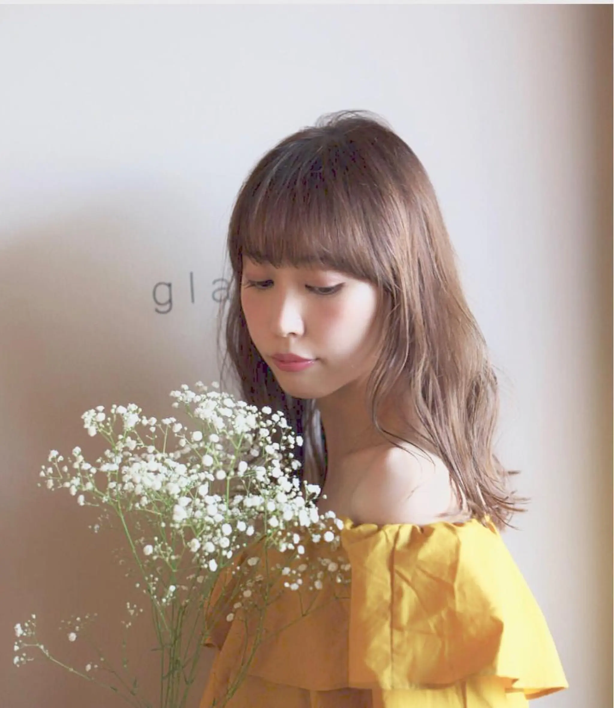 セミロング カラー ヘアアレンジ glad hairのヘアスタイル