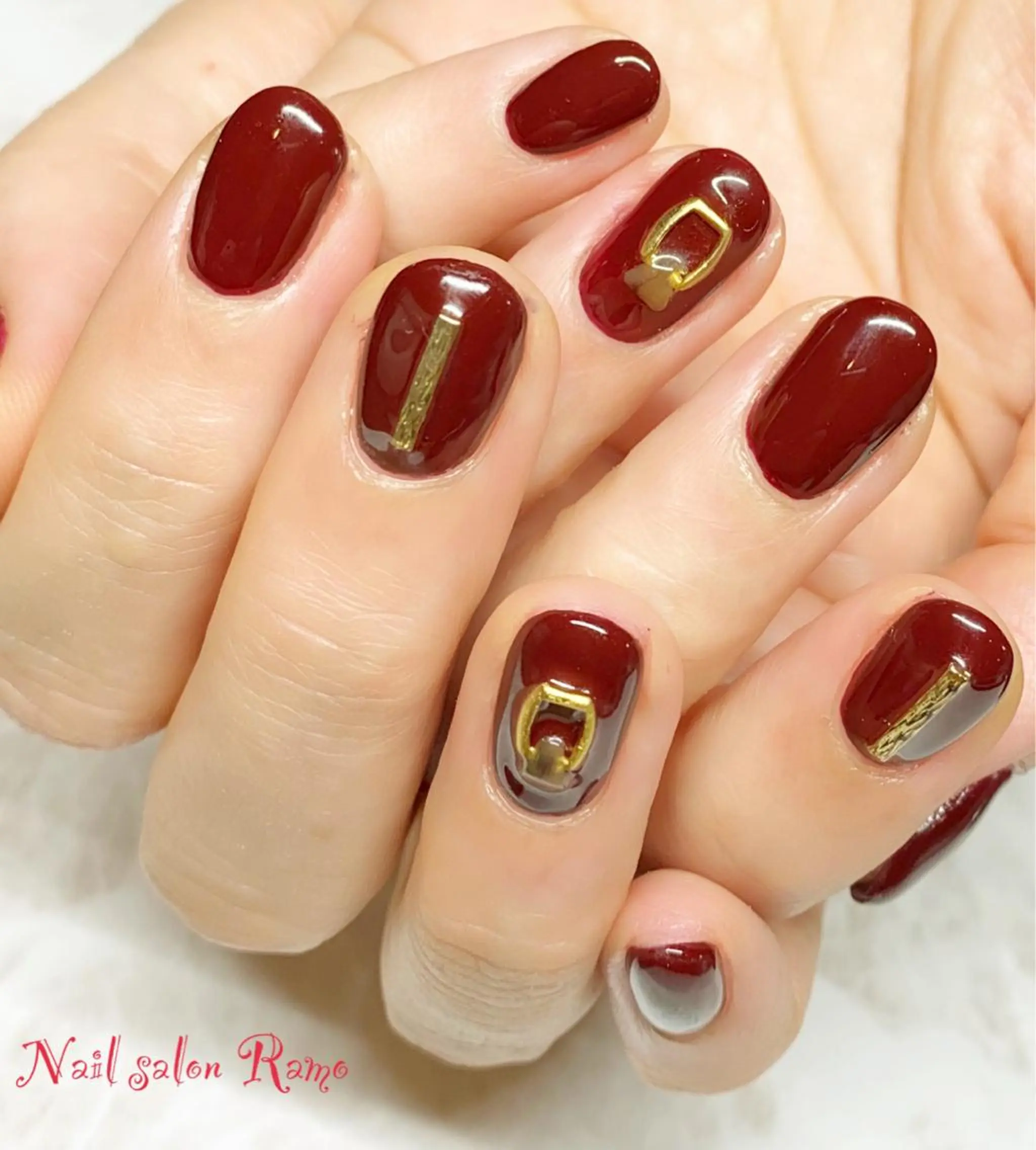 ネイル アートネイル ブルー ジェルネイル ワンカラーネイル パラジェル Nail salon Ramo所属・松田 祥子のネイルデザイン