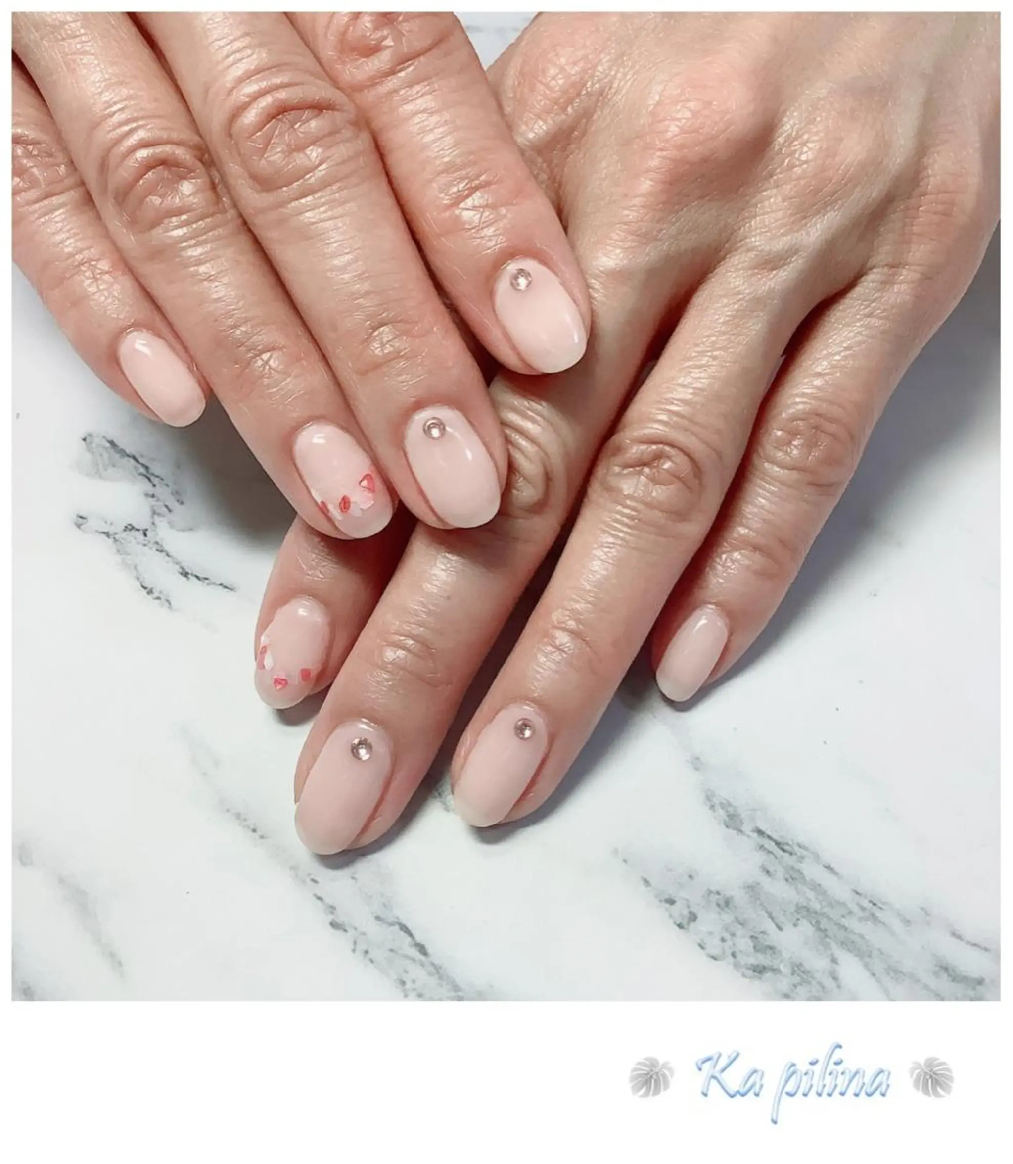 ネイル ニュアンスネイル ピンク Nail salon Ka pilinaのネイルデザイン