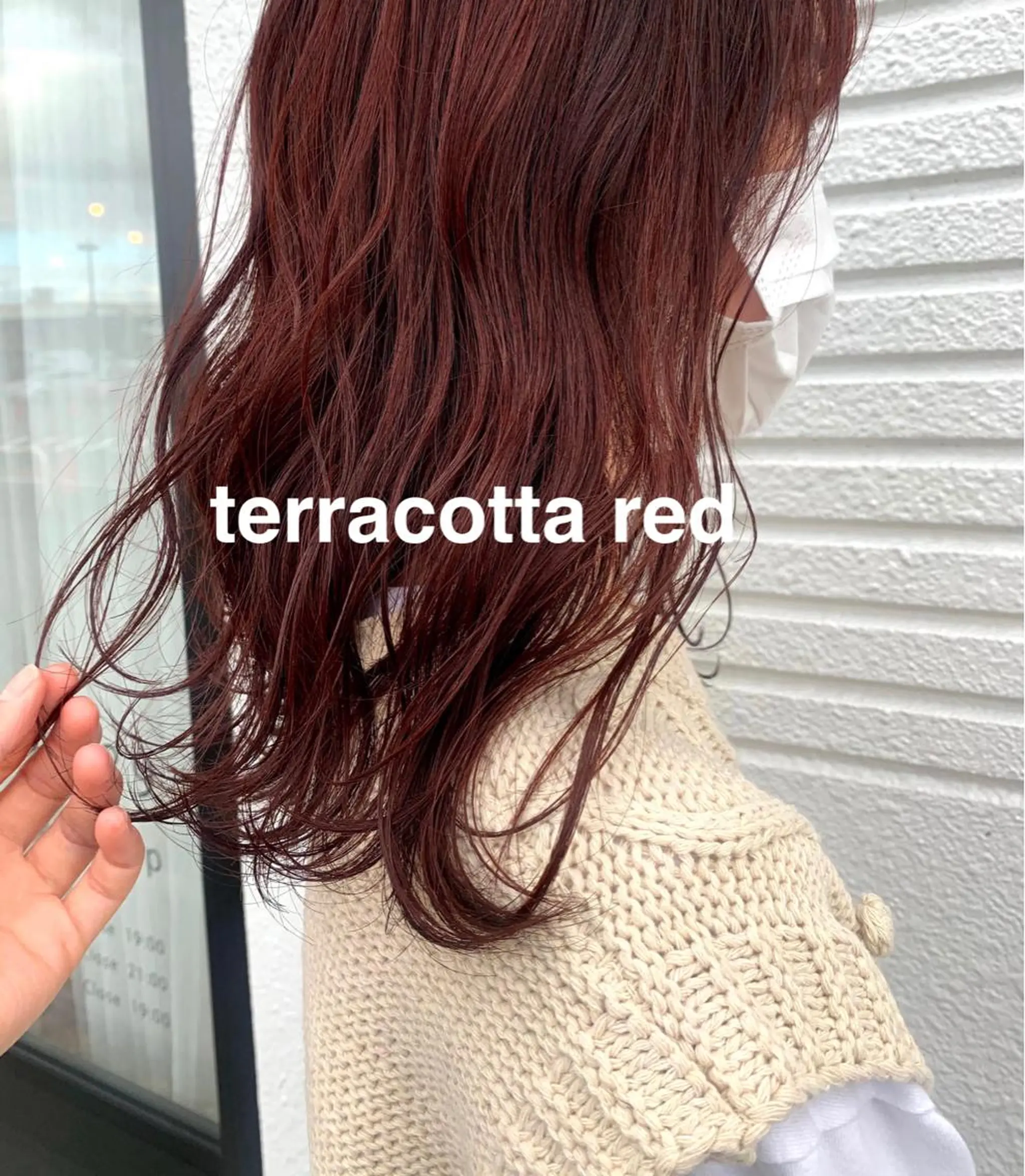 セミロング カラー ブラウンカラー レッドカラー テラコッタ kitagawa mayuのヘアスタイル