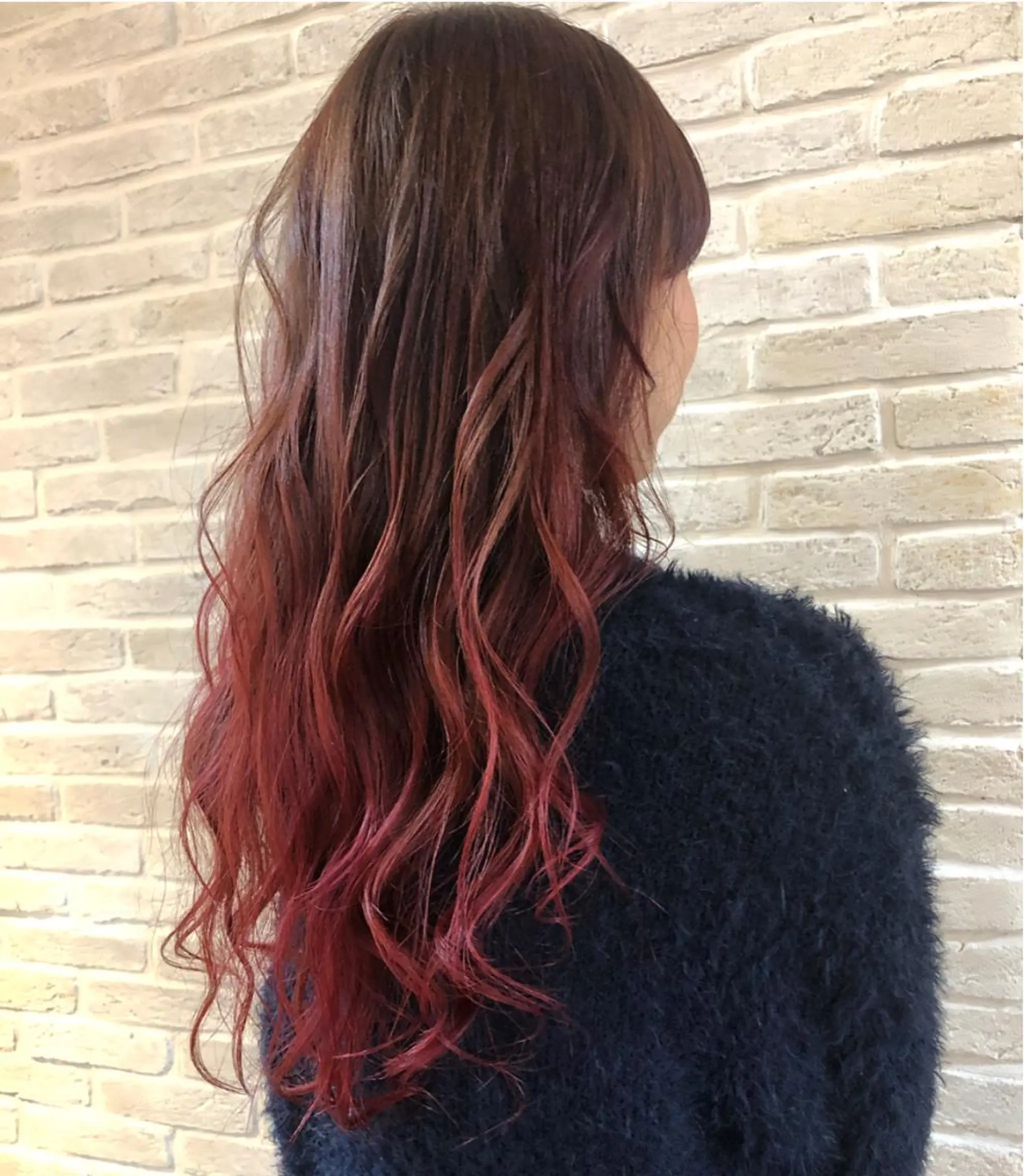 ロング カラー グラデーションカラー ピンクカラー hair salon Ranun髪質改善のヘアスタイル