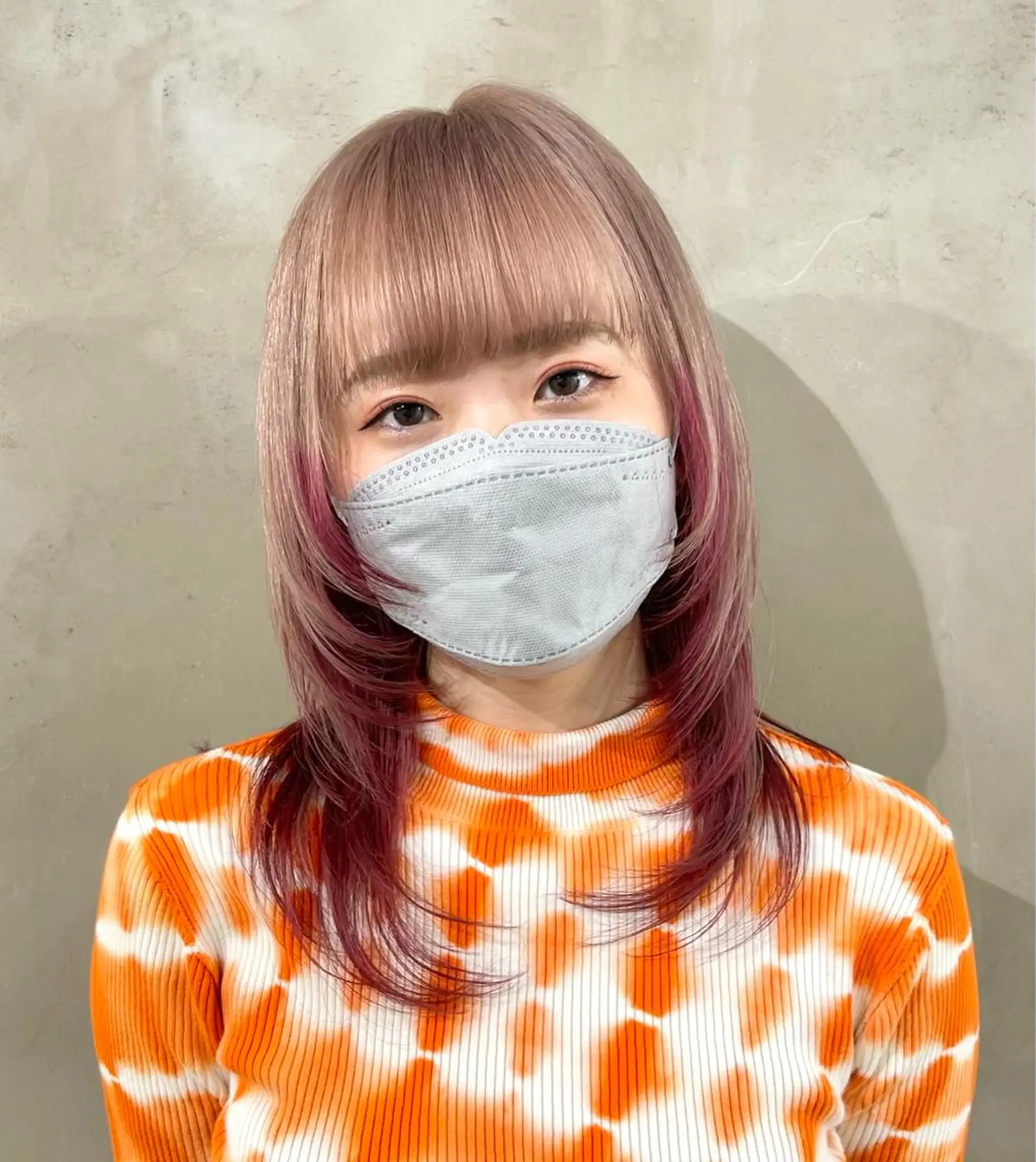 セミロング カラー レイヤーカットとハイ トーン/HIROKIのヘアスタイル