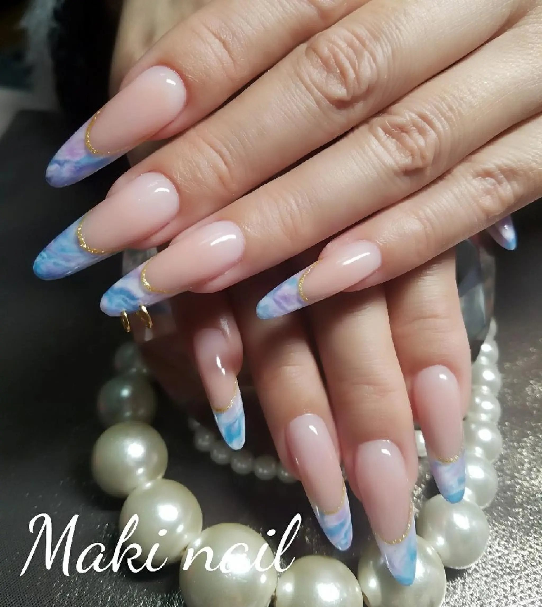 カラー ロング   MAKI NAILのネイルデザイン