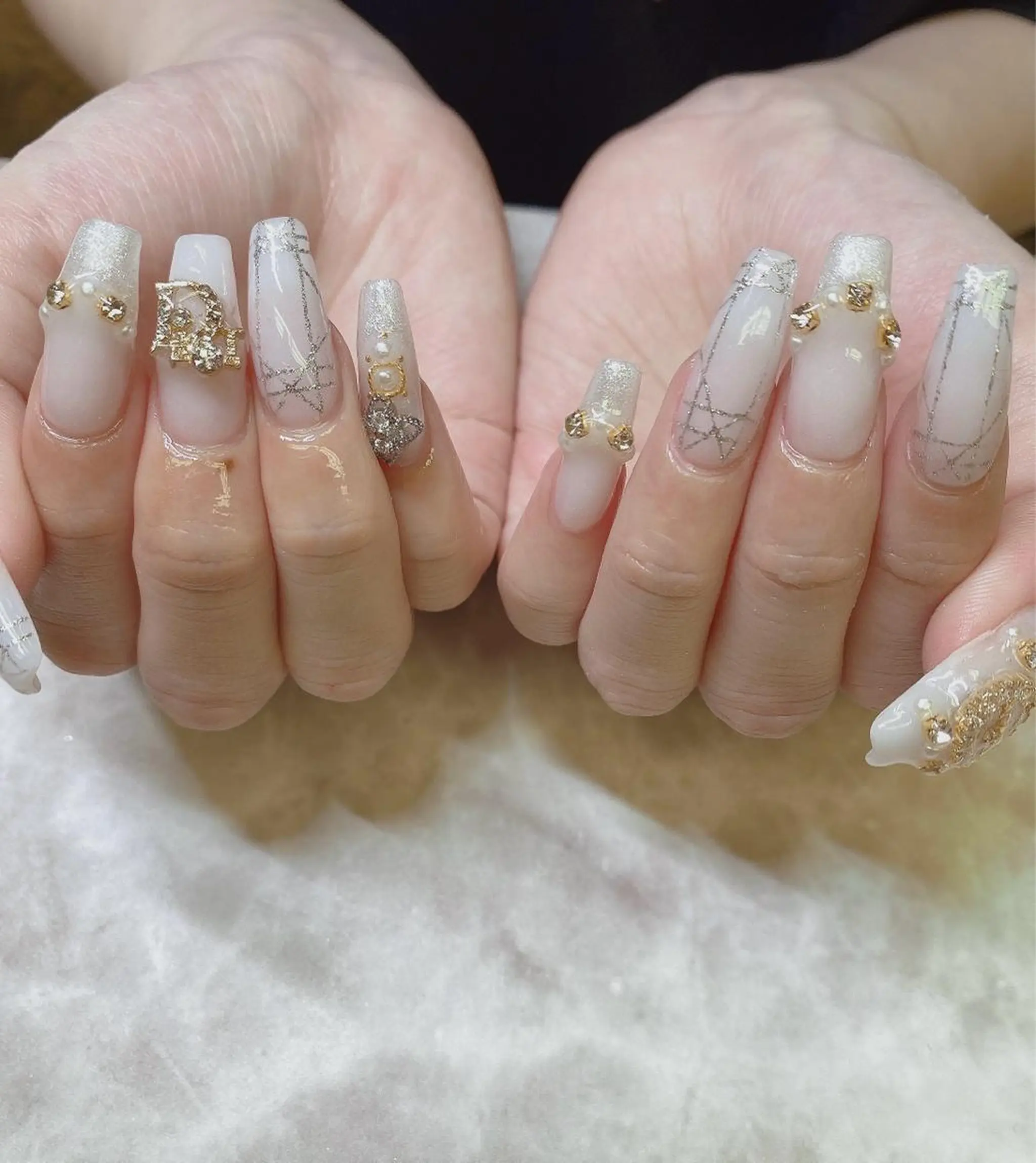 セミロング ハンドネイル JNA認定講師🌸 RIEのネイルデザイン