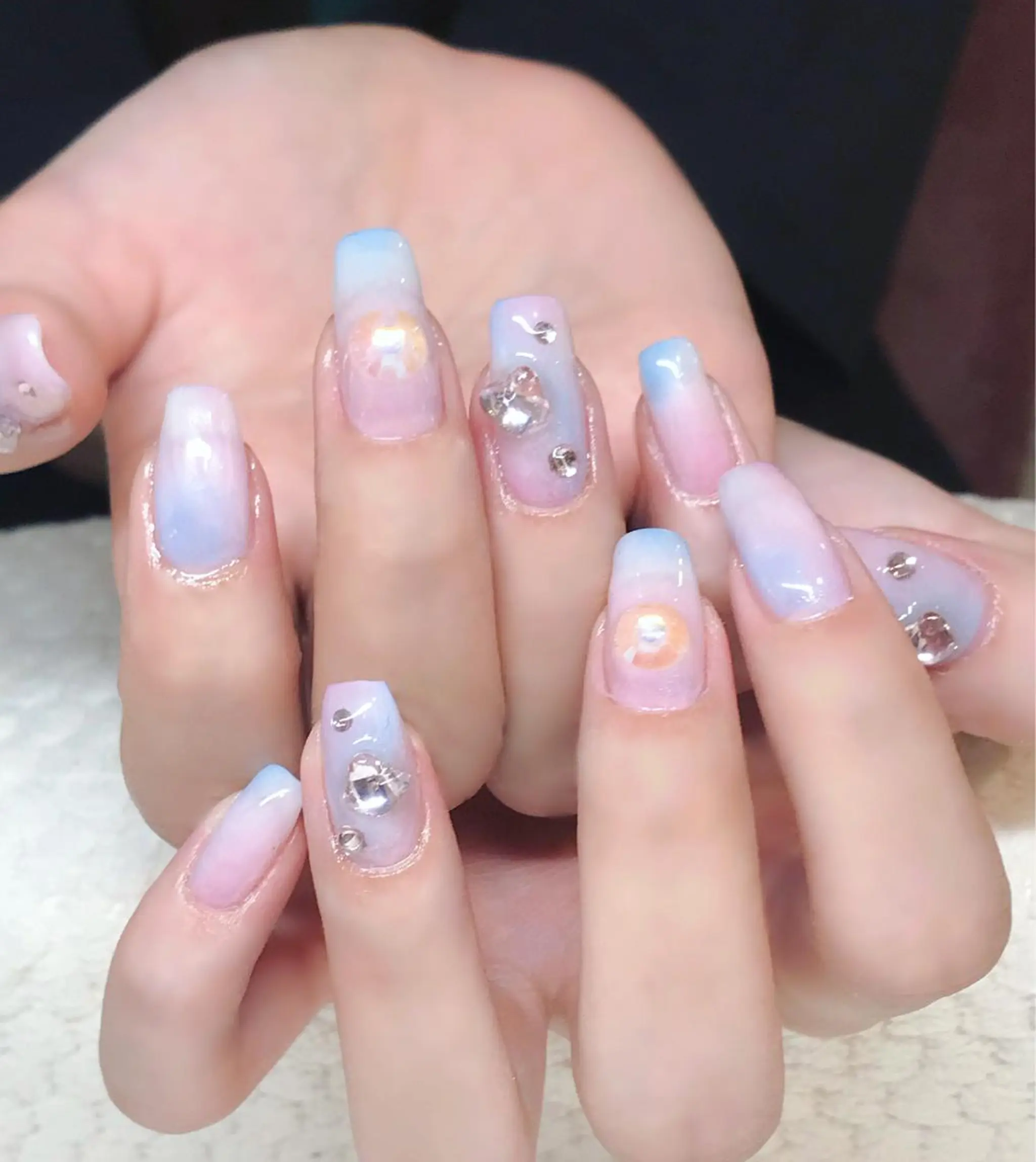 ネイル オーロラネイル ジェルネイル キラキラネイル 韓国ネイル 持ち込み Nyanco Nailのネイルデザイン
