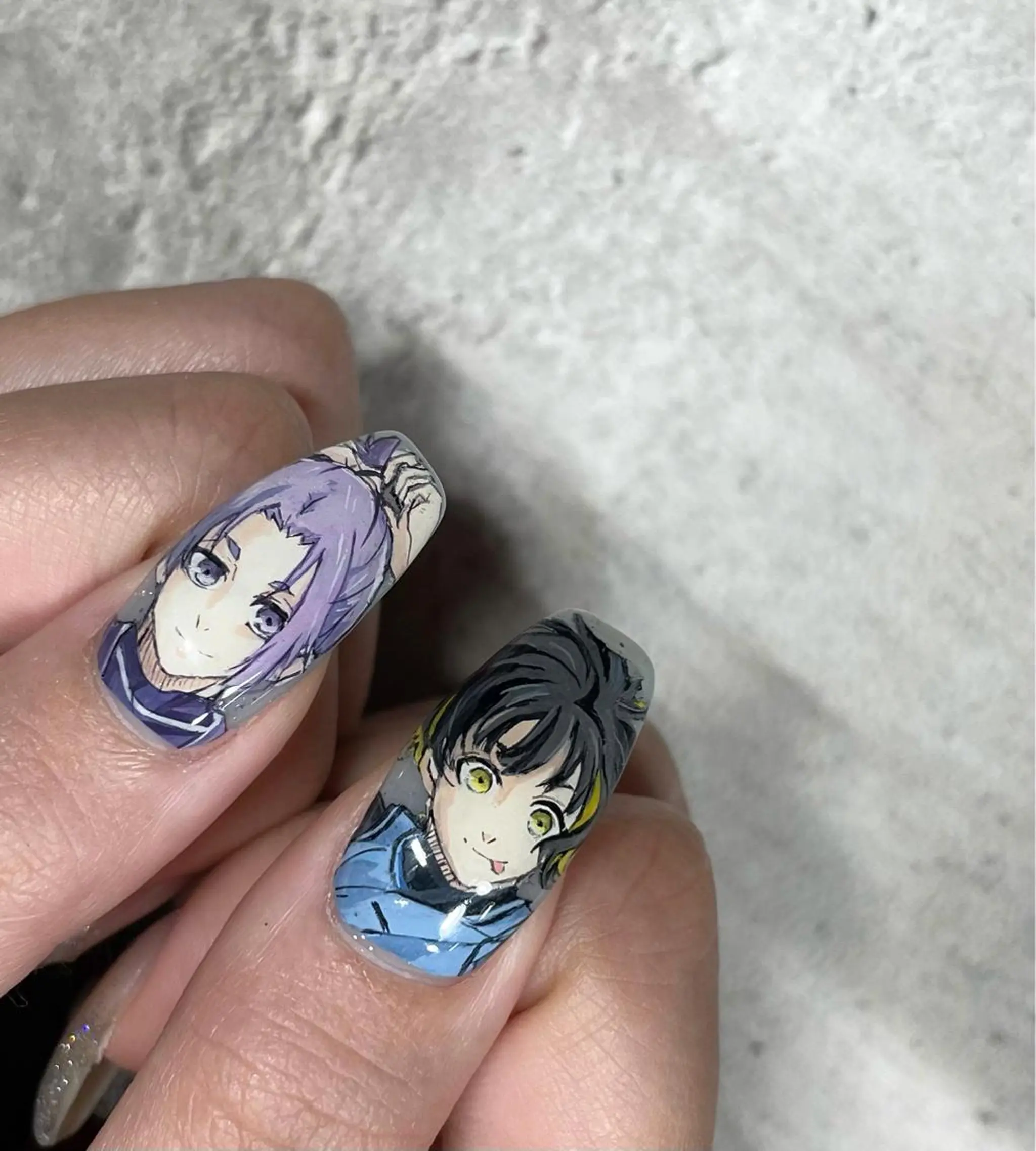 ネイル ブルー 東 千夏のネイルデザイン