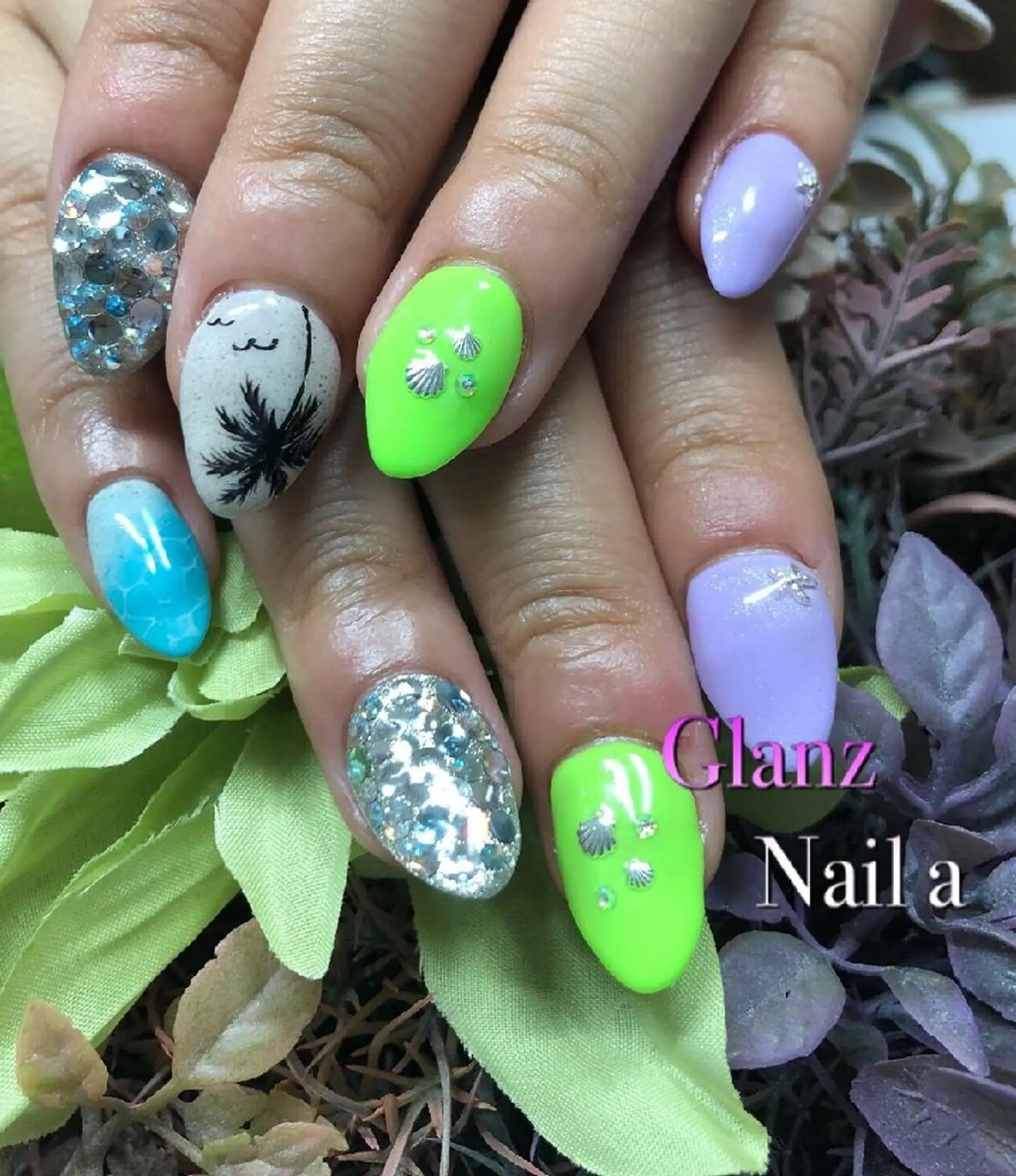 ネイル 長さ出し Glanz  Nail aのネイルデザイン