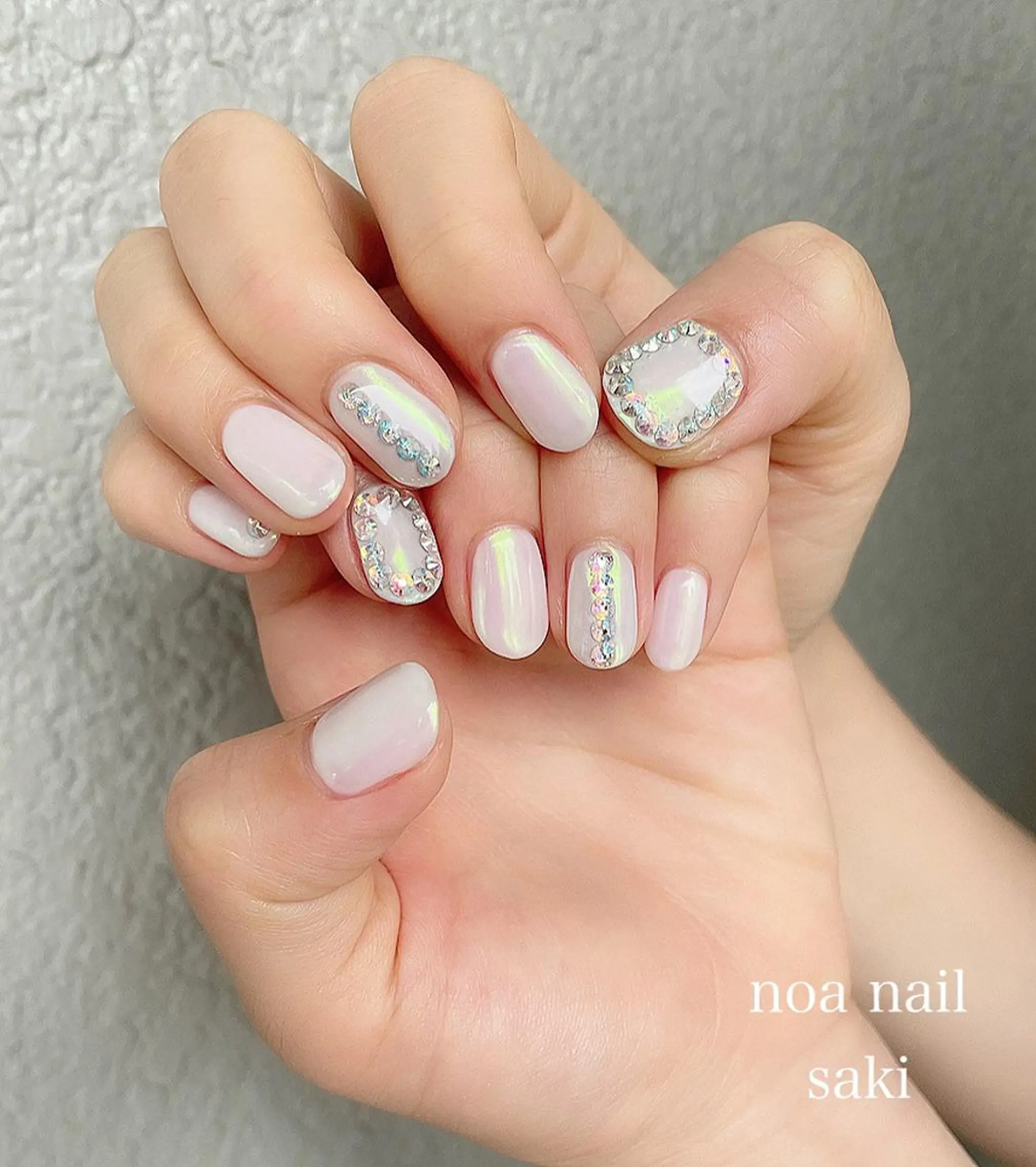 ネイル アートネイル オーロラネイル ジェルネイル 氷ネイル・うるうるネイル ミラーネイル nailsalon noa所属・nailsalon noaのネイルデザイン
