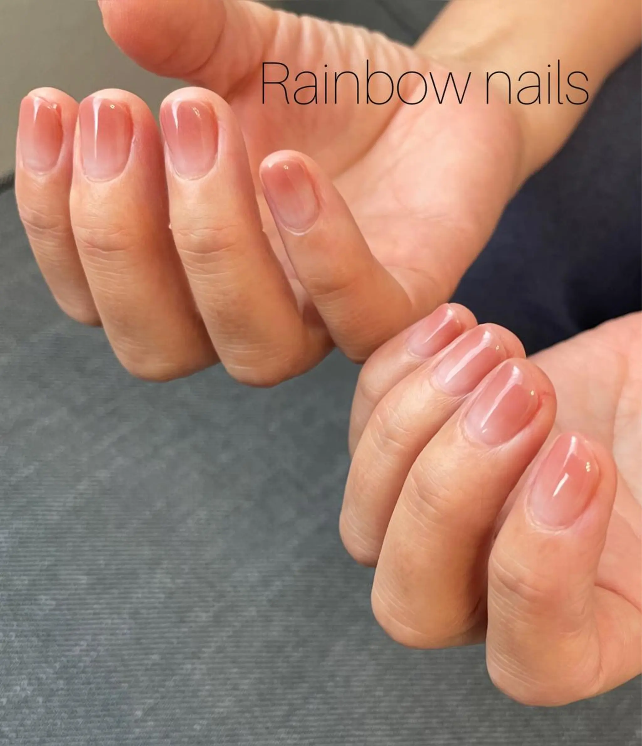 ネイル グラデーション Rainbow nailsくろちゃんのネイルデザイン