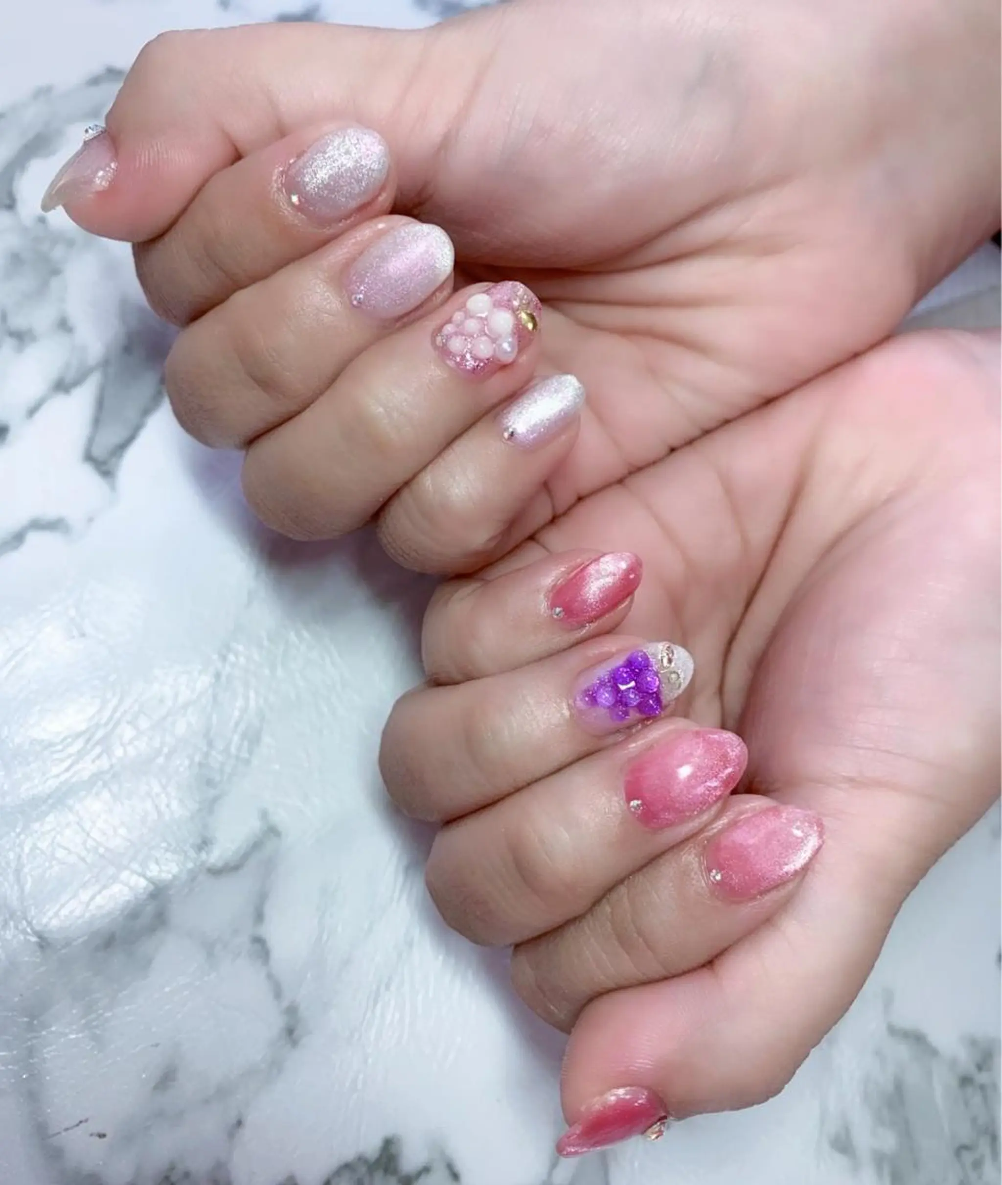 ネイル アニマル柄 アートネイル マグネットネイル ニュアンスネイル ネイルチップ ハンドネイル x.1.0.nail ♡Cのネイルデザイン