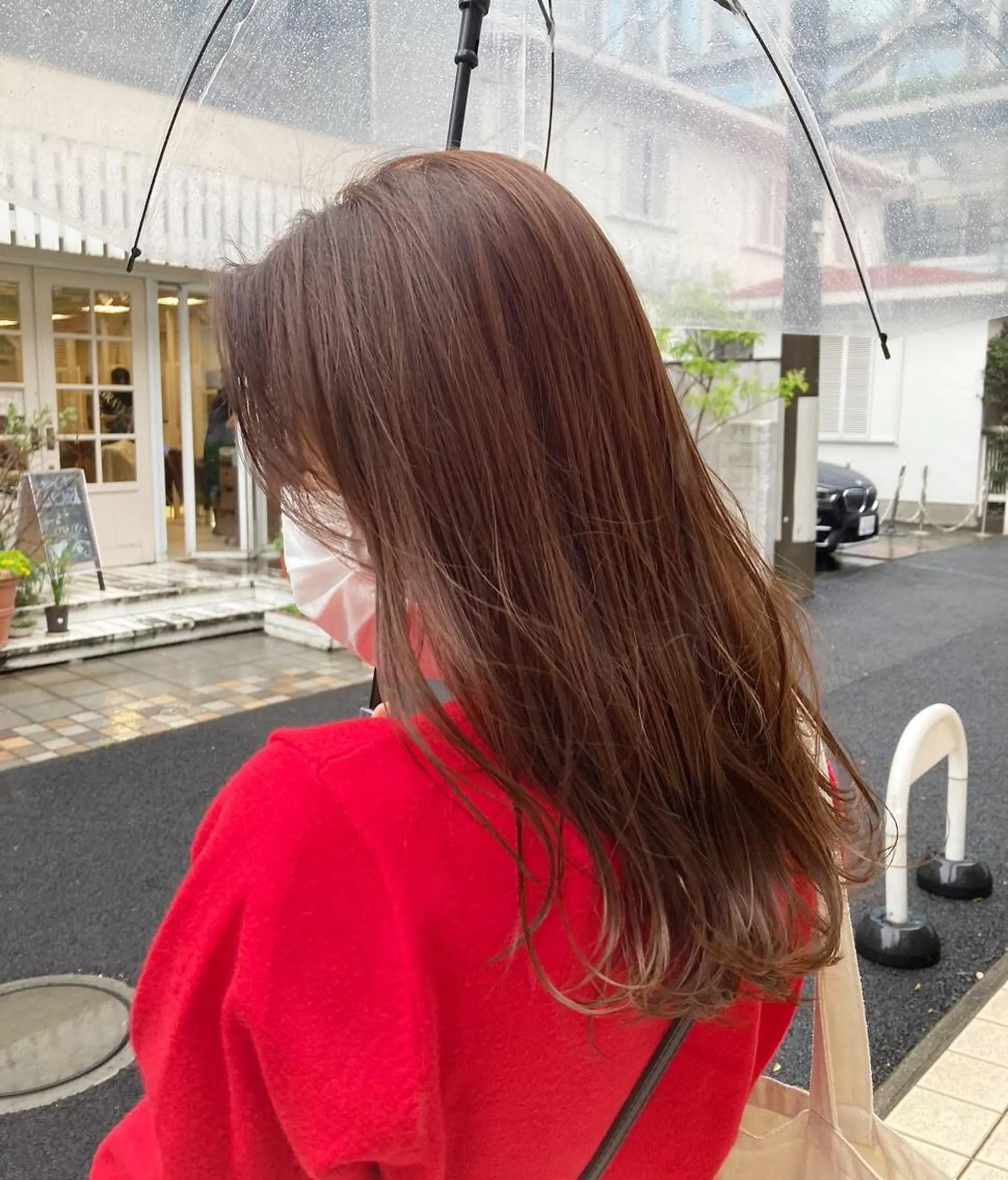 ミディアム カラー ヘアアレンジ ベージュカラー グラデーションカラー グレージュ ハイライトカラー ミルクティーベージュ 韓国/髪質改善💘 櫻井かれんのヘアスタイル