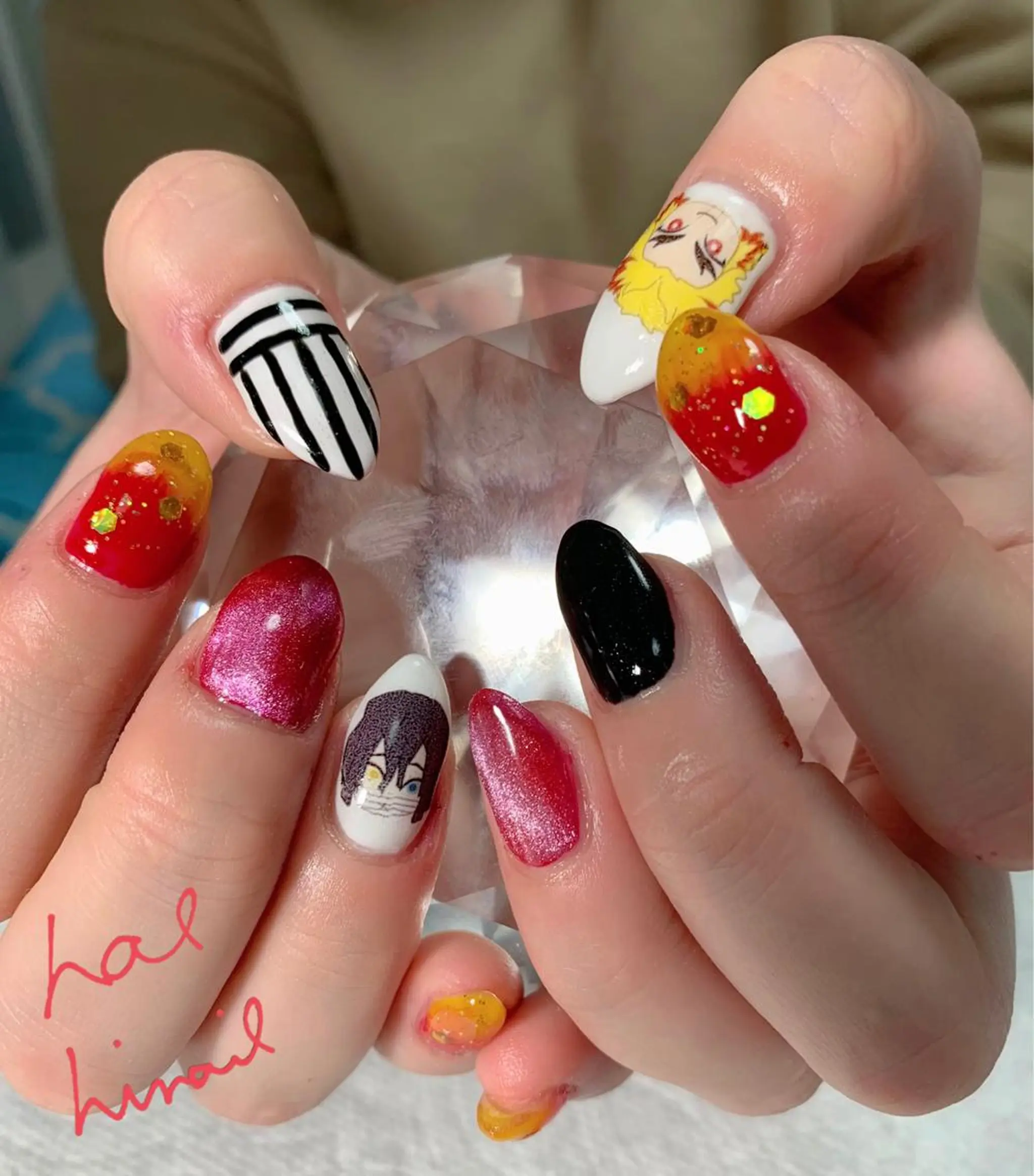 ネイル グラデーション マグネットネイル はるひな ねいるのネイルデザイン