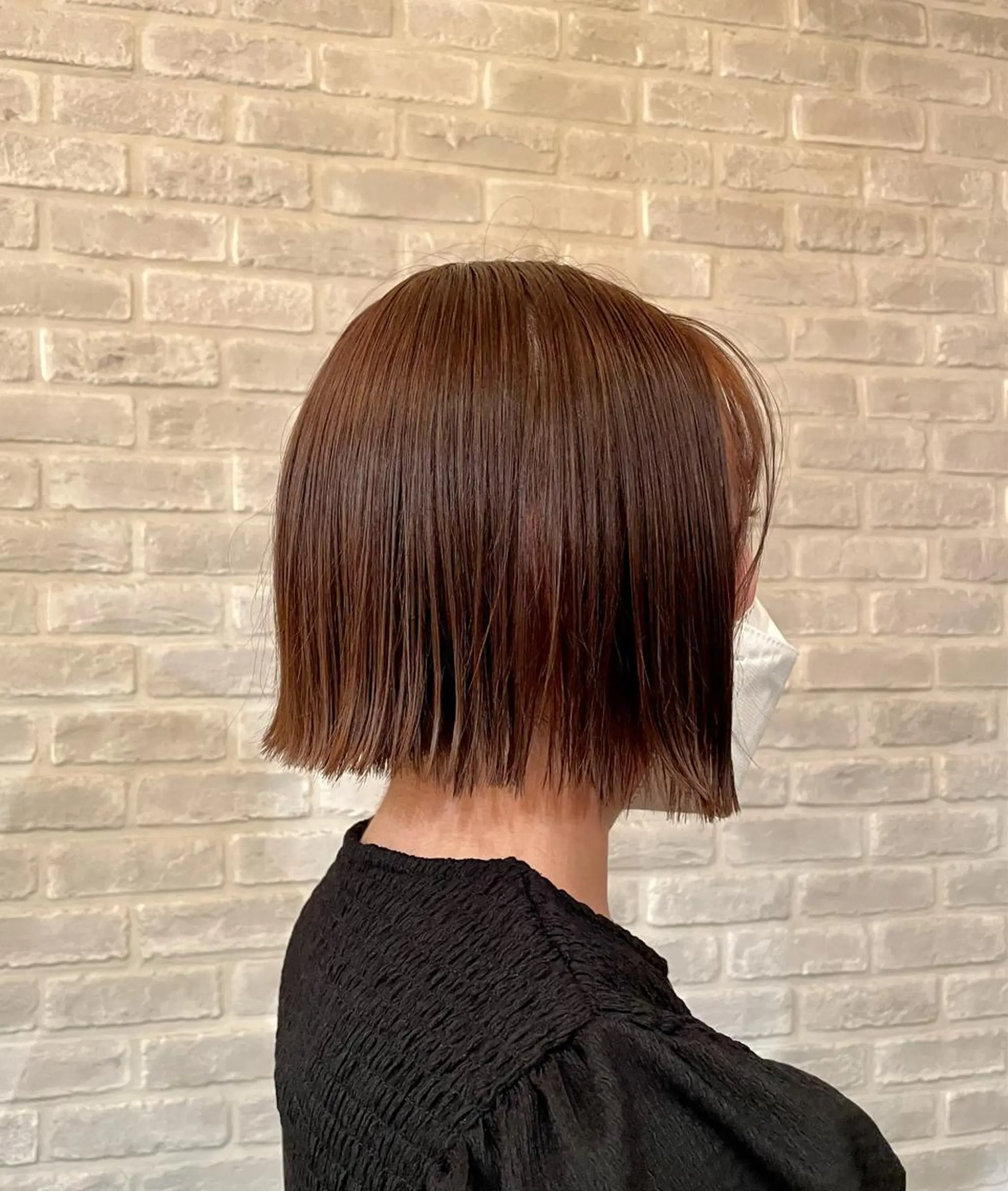 ショート カラー 切りっぱなしボブ ボブ デート 若林 良のヘアスタイル