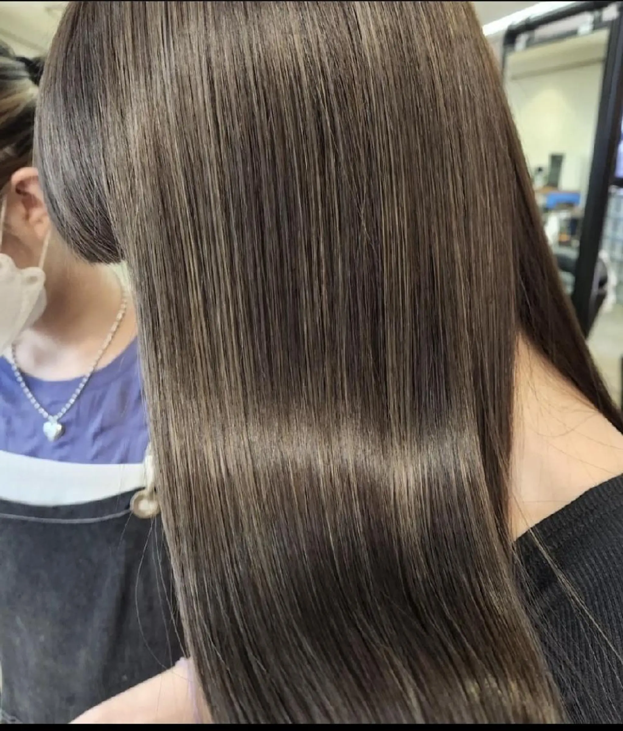 ロング パーマ カラー カット トリートメント 鶴田 風雅のヘアスタイル