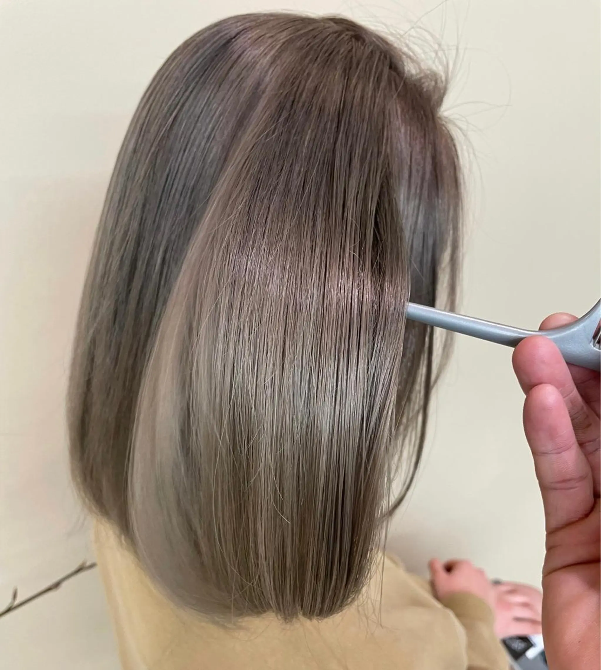 カラー kento レイヤーカットのヘアスタイル