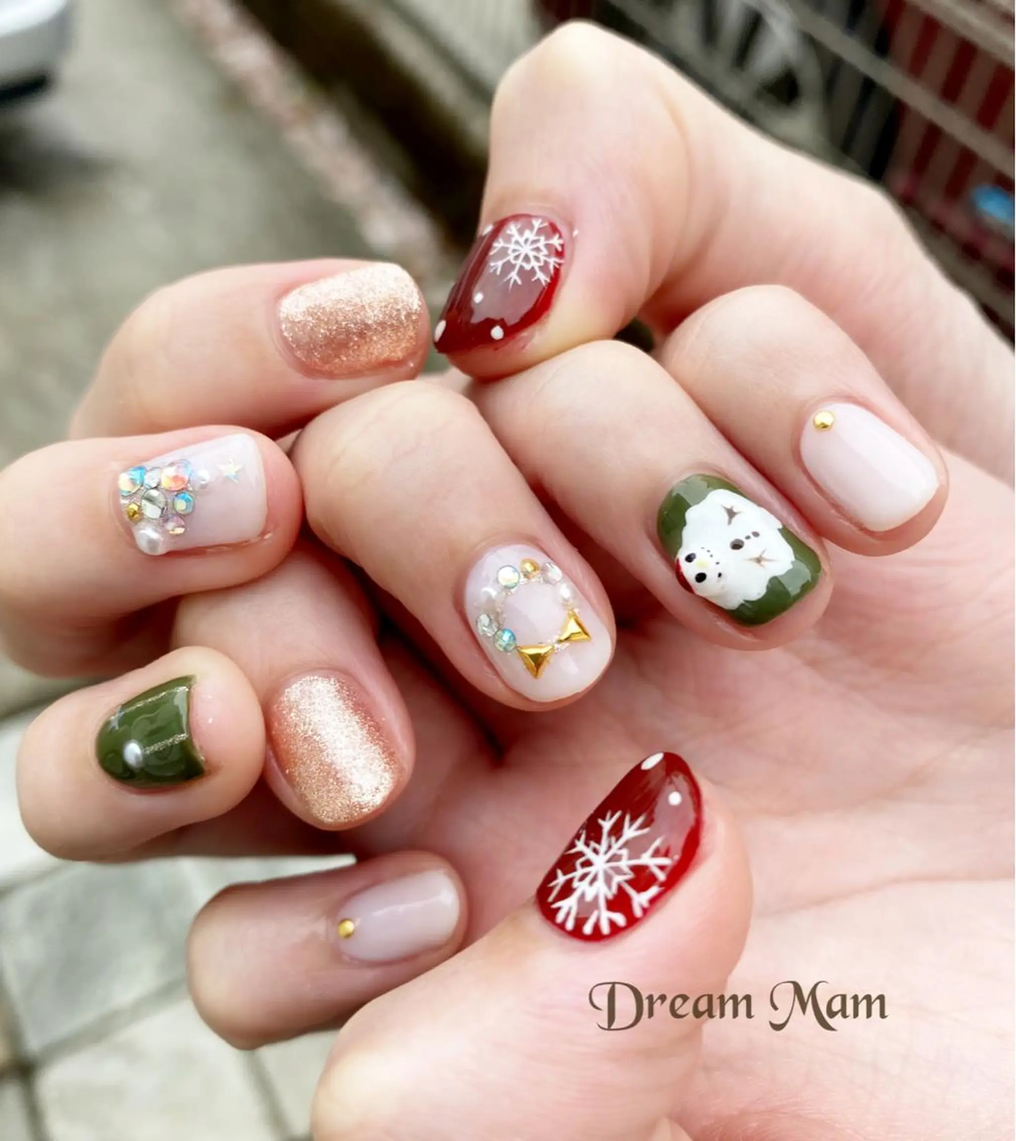 ネイル 冬ネイル クリスマス Nail Salon Ｄream Mamのネイルデザイン