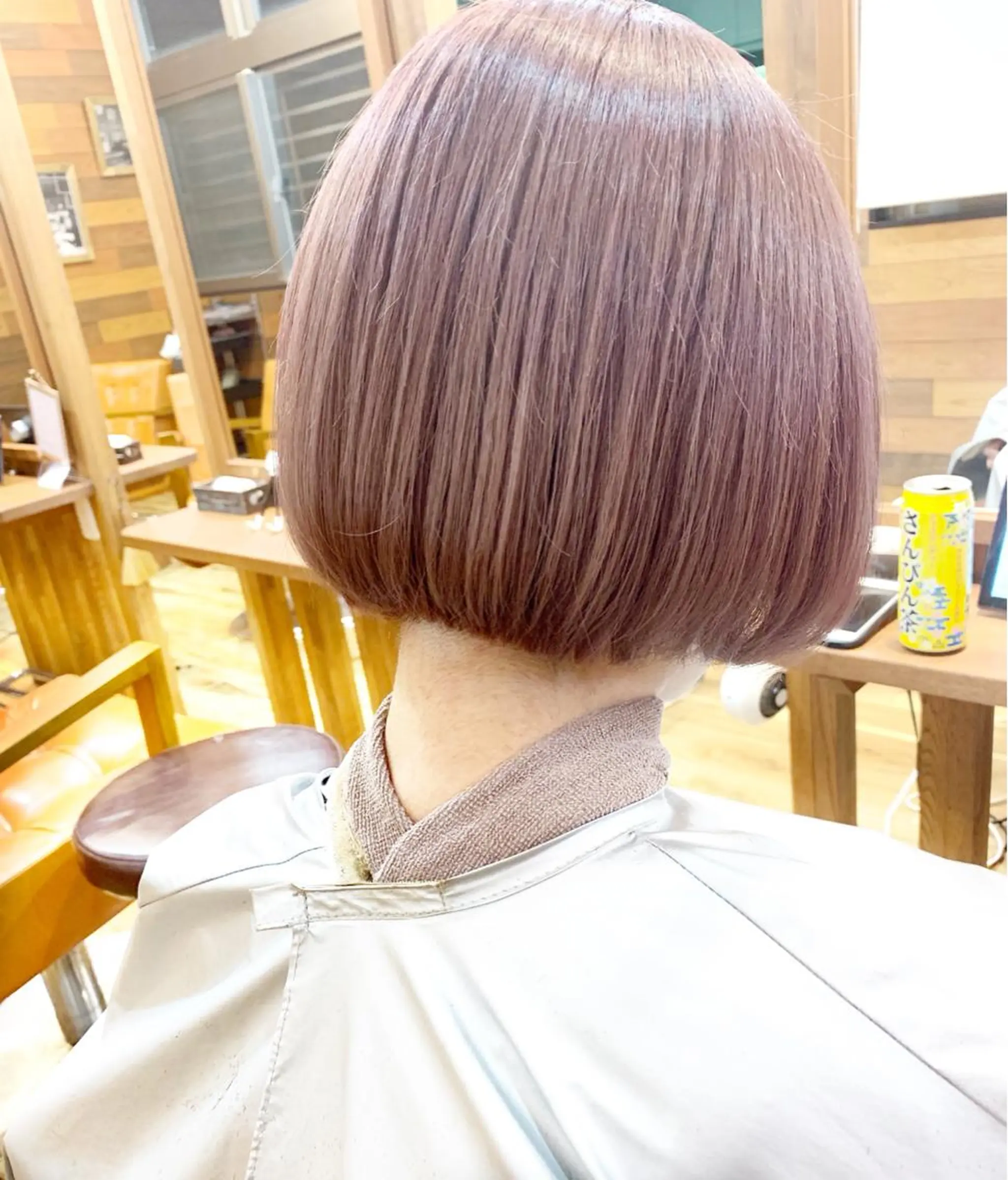 ショート カラー ベージュカラー ピンクカラー ピンクベージュ ボブ NAO ☆のヘアスタイル