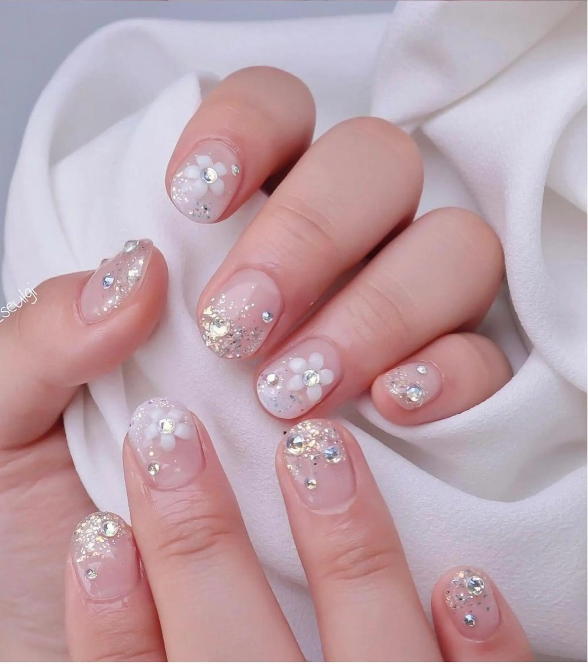 カラー ネイル ハンドネイル ハンドケア UniqueNail 長さだし専門店のネイルデザイン