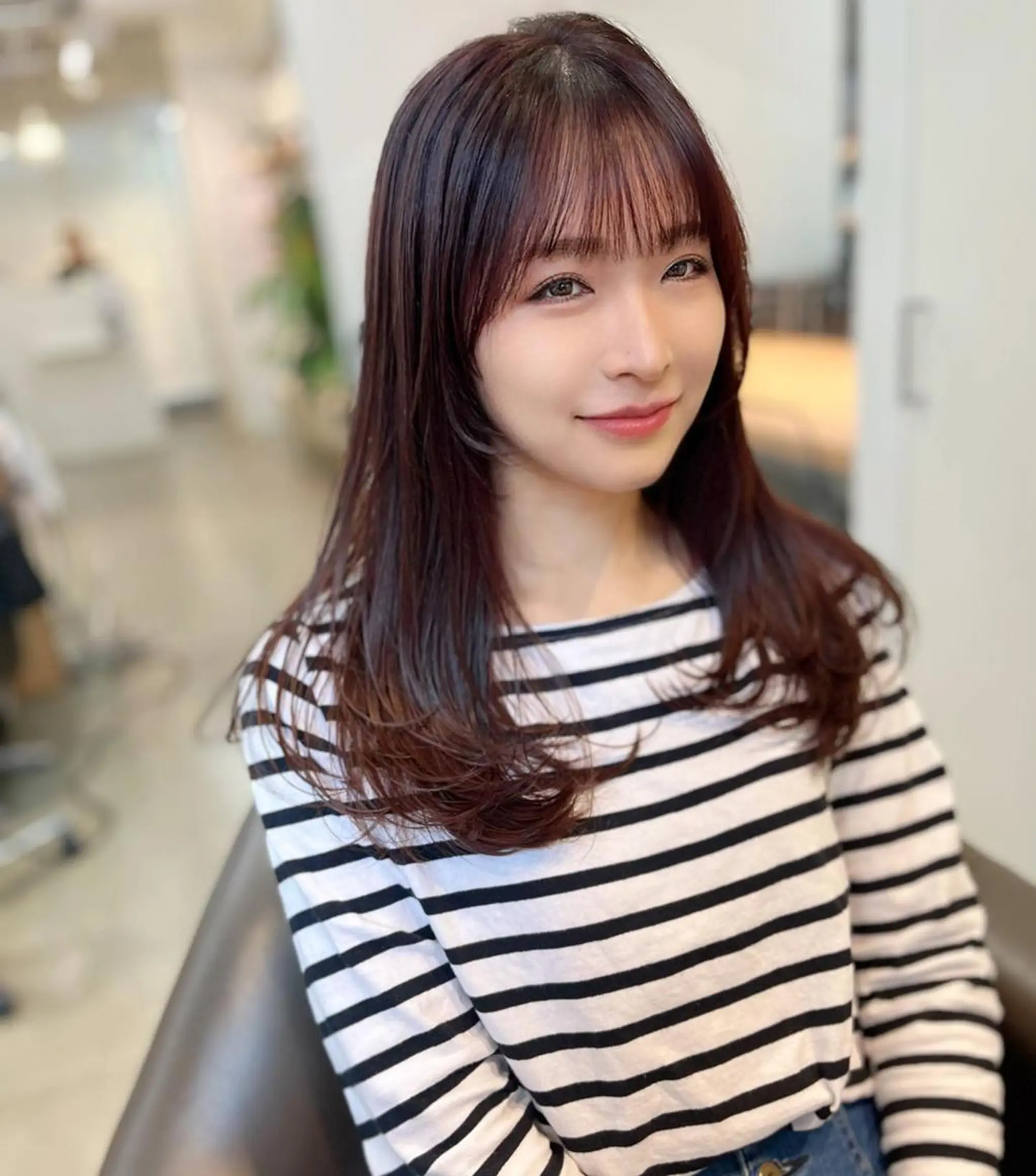 ロング 韓国風カラー くせ毛 髪質改善 韓国風ヘア レイヤーカット 韓国/髪質改善💘 櫻井かれんのヘアスタイル