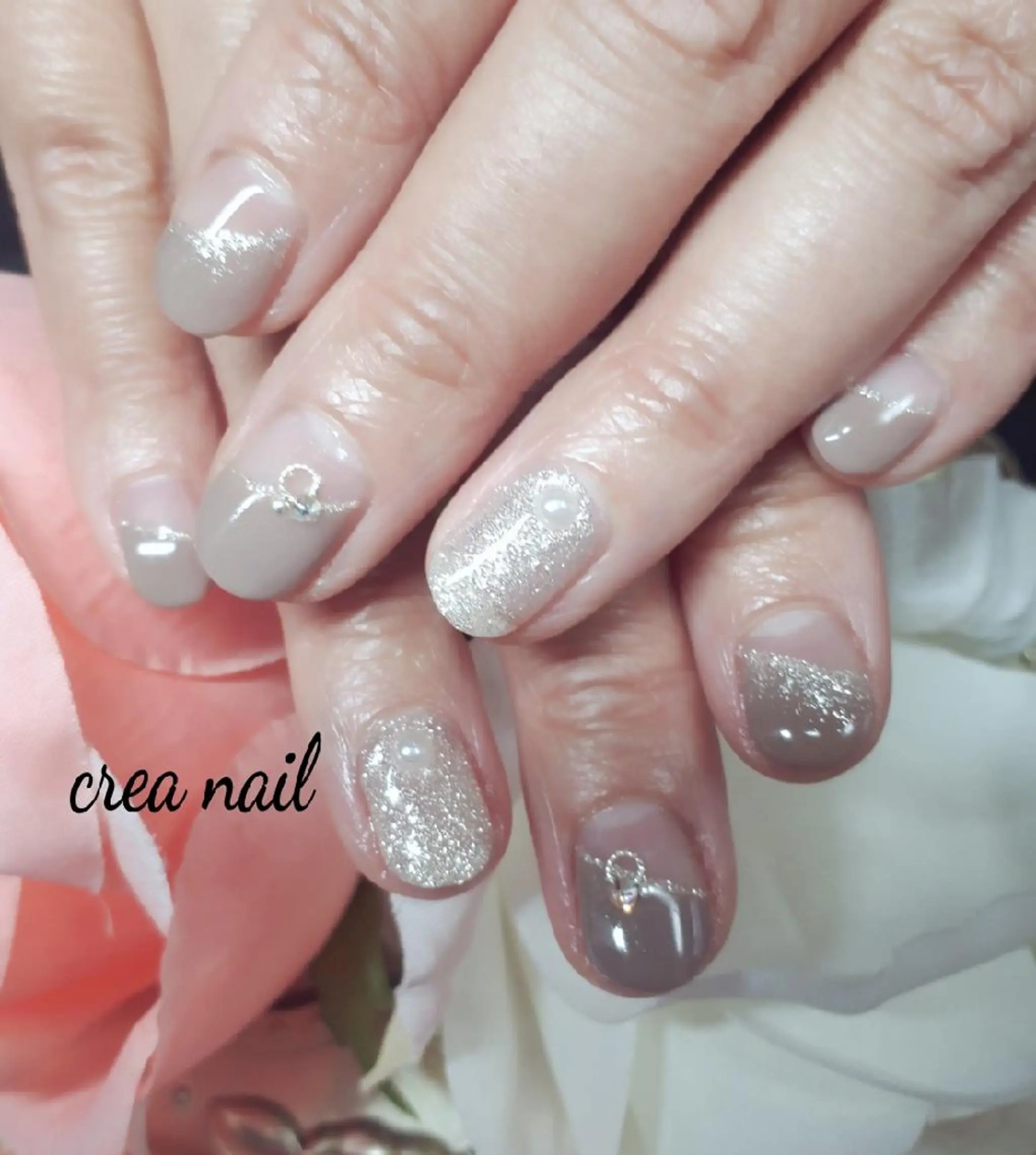 ネイル ラメ(グリッター) privateサロン creaのネイルデザイン