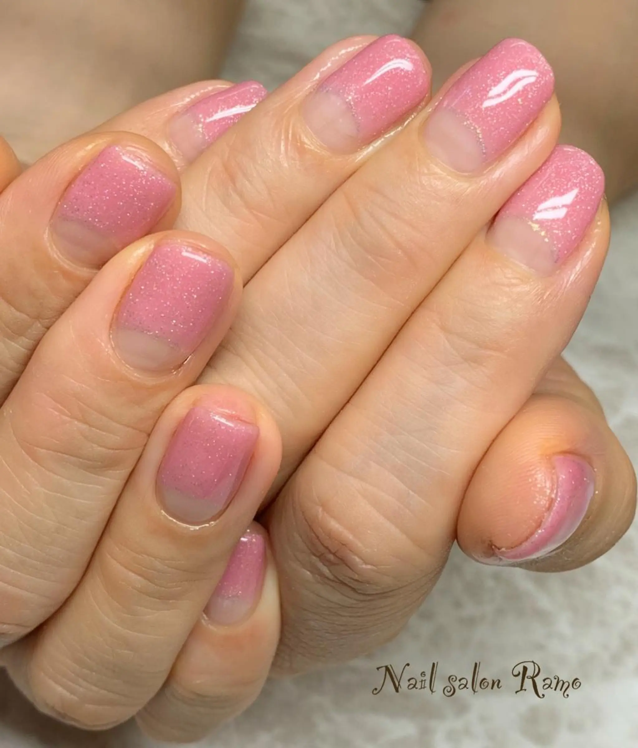 ネイル アートネイル ブルー ジェルネイル ワンカラーネイル パラジェル Nail salon Ramo所属・松田 祥子のネイルデザイン