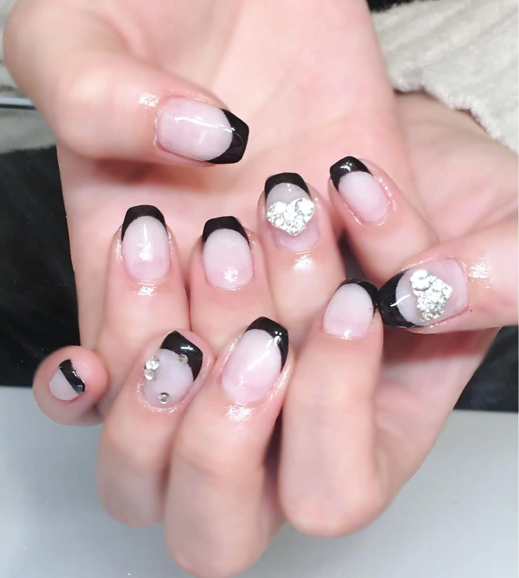 ネイル フレンチネイル ジェルネイル ハート シンプルネイル ワンホンネイル Nyanco Nailのネイルデザイン