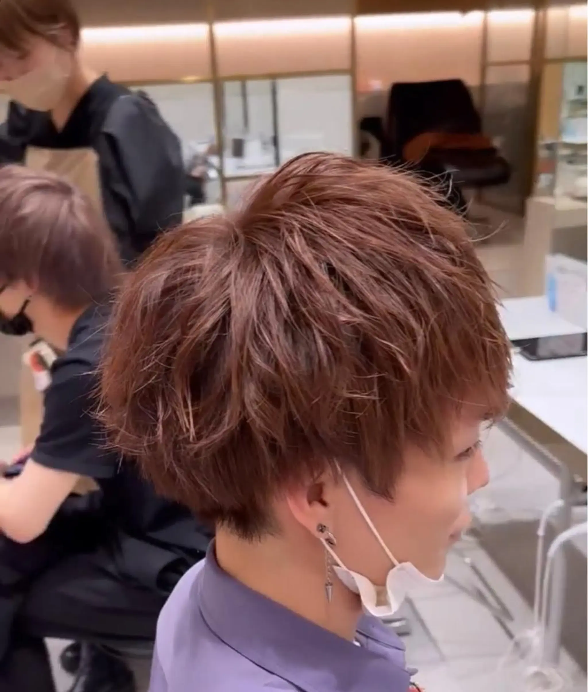 メンズ レイヤーカット/ 顔まわり/アオイのヘアスタイル