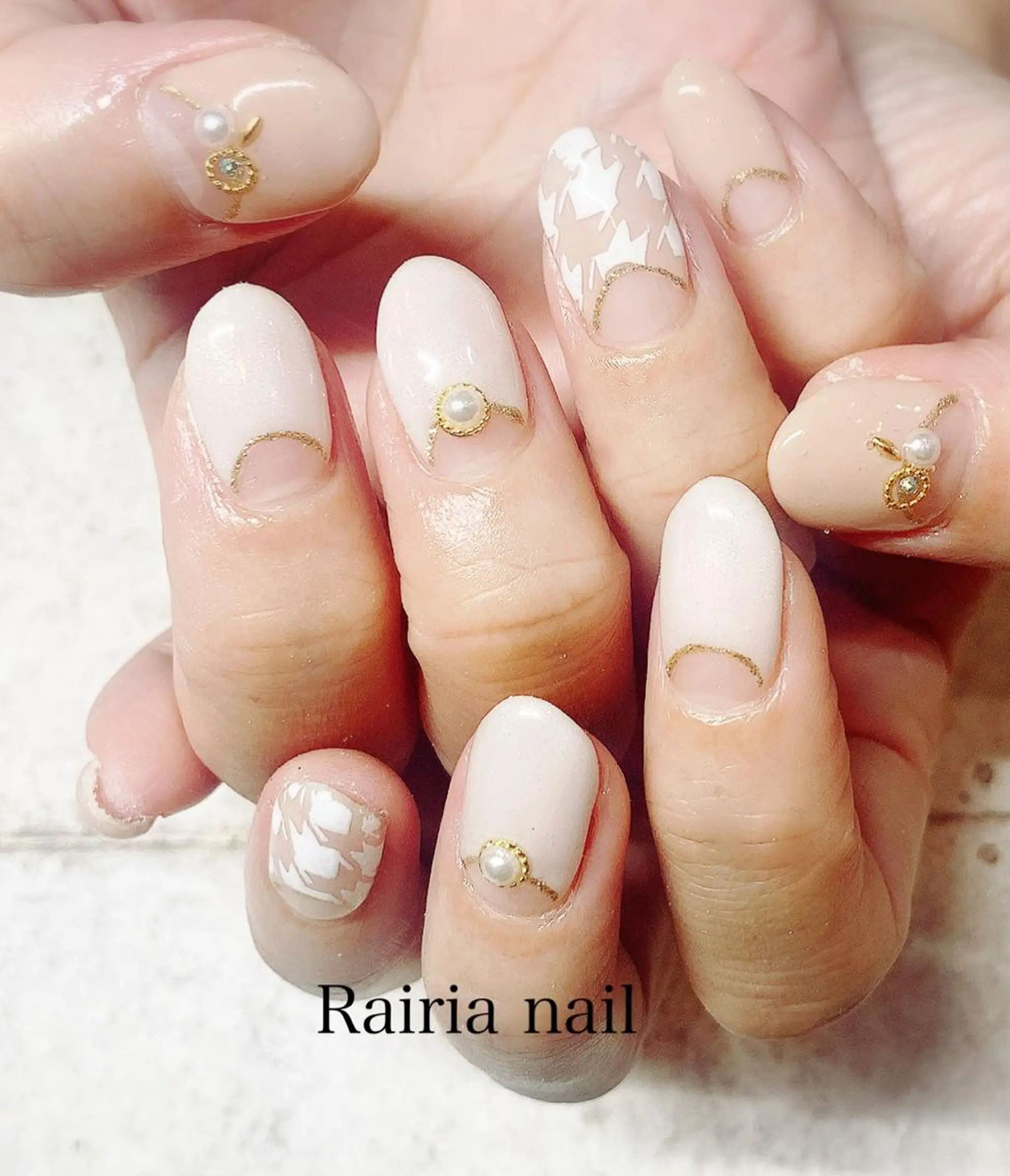 ネイル アートネイル ジェルネイル パラジェル 冬ネイル Rairia nail本八幡店のネイルデザイン